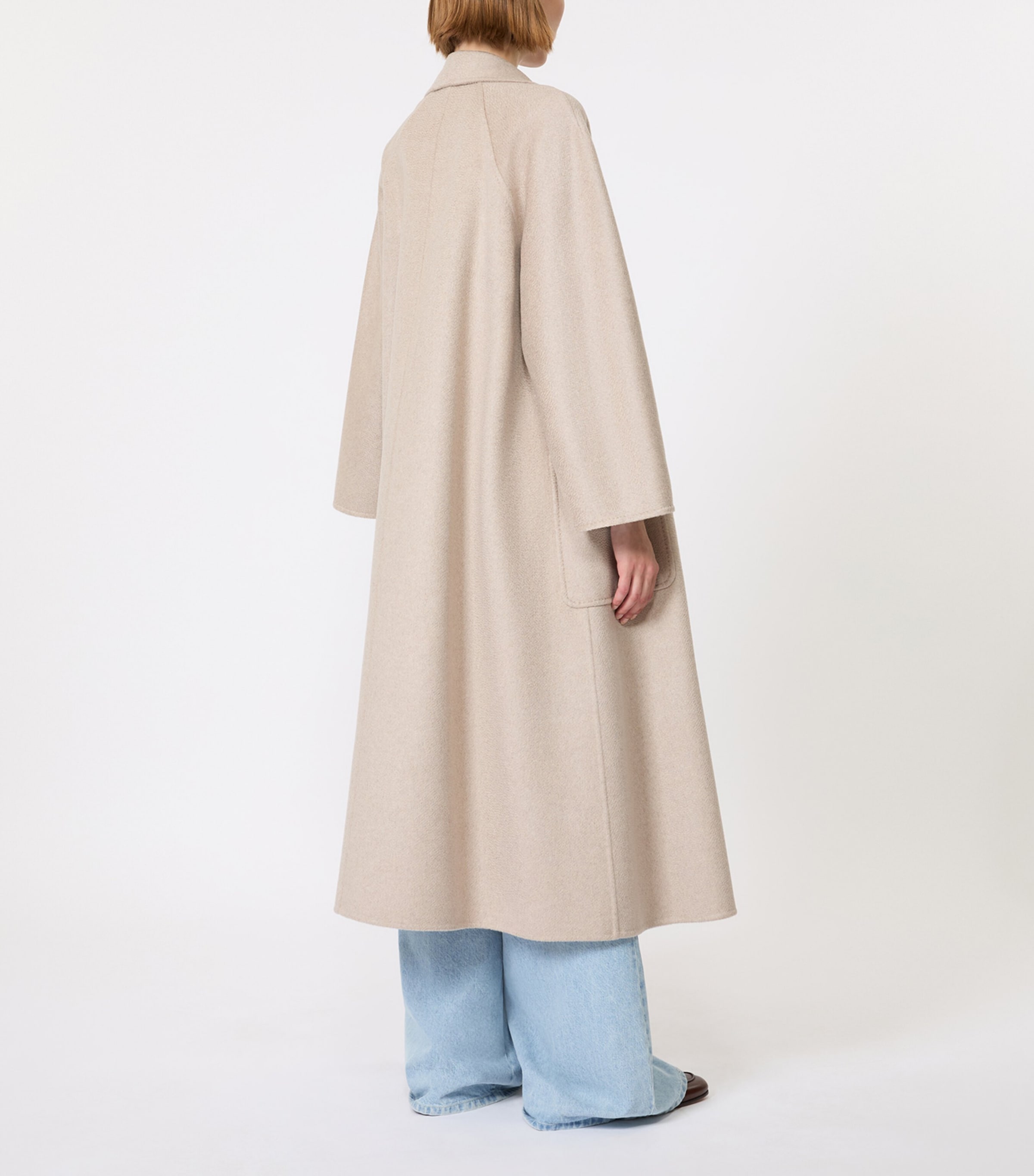 Max Mara Womens Cashmere Ludmilla Coat Sand Image 3