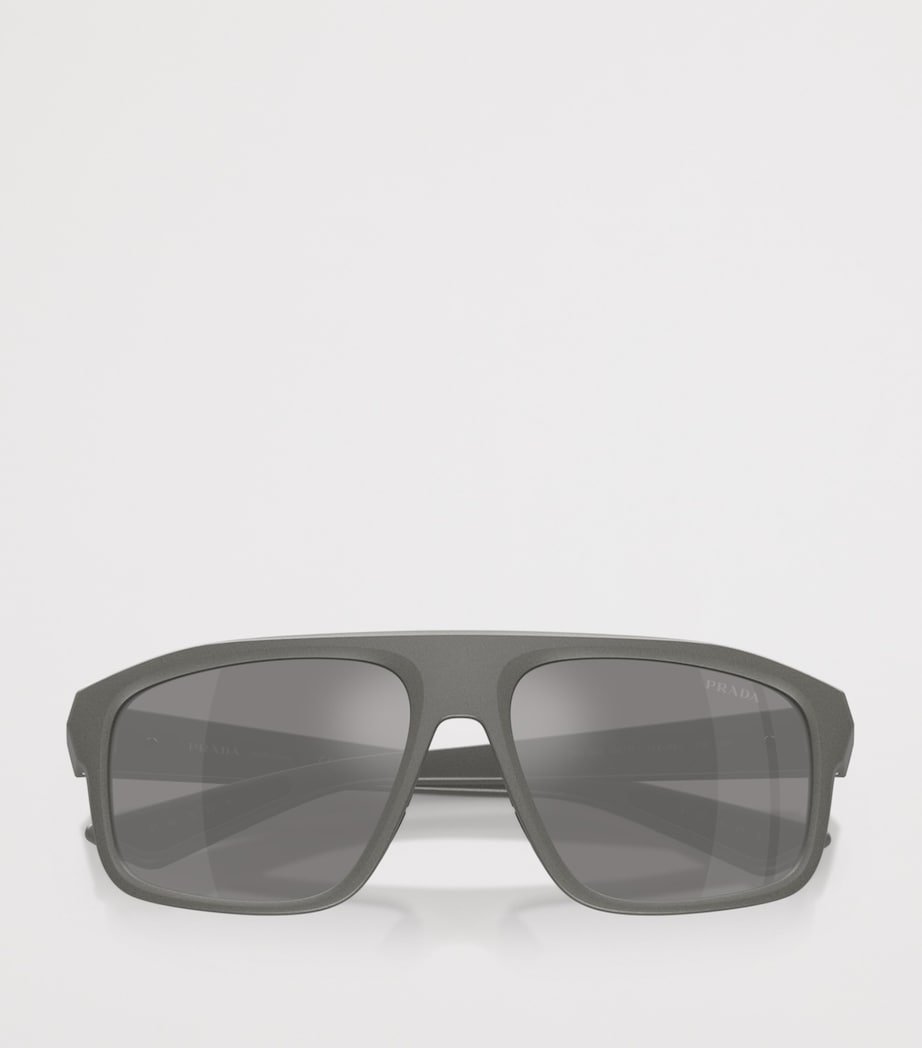 Prada Linea Rossa Irregular Sunglasses Grey Image 5