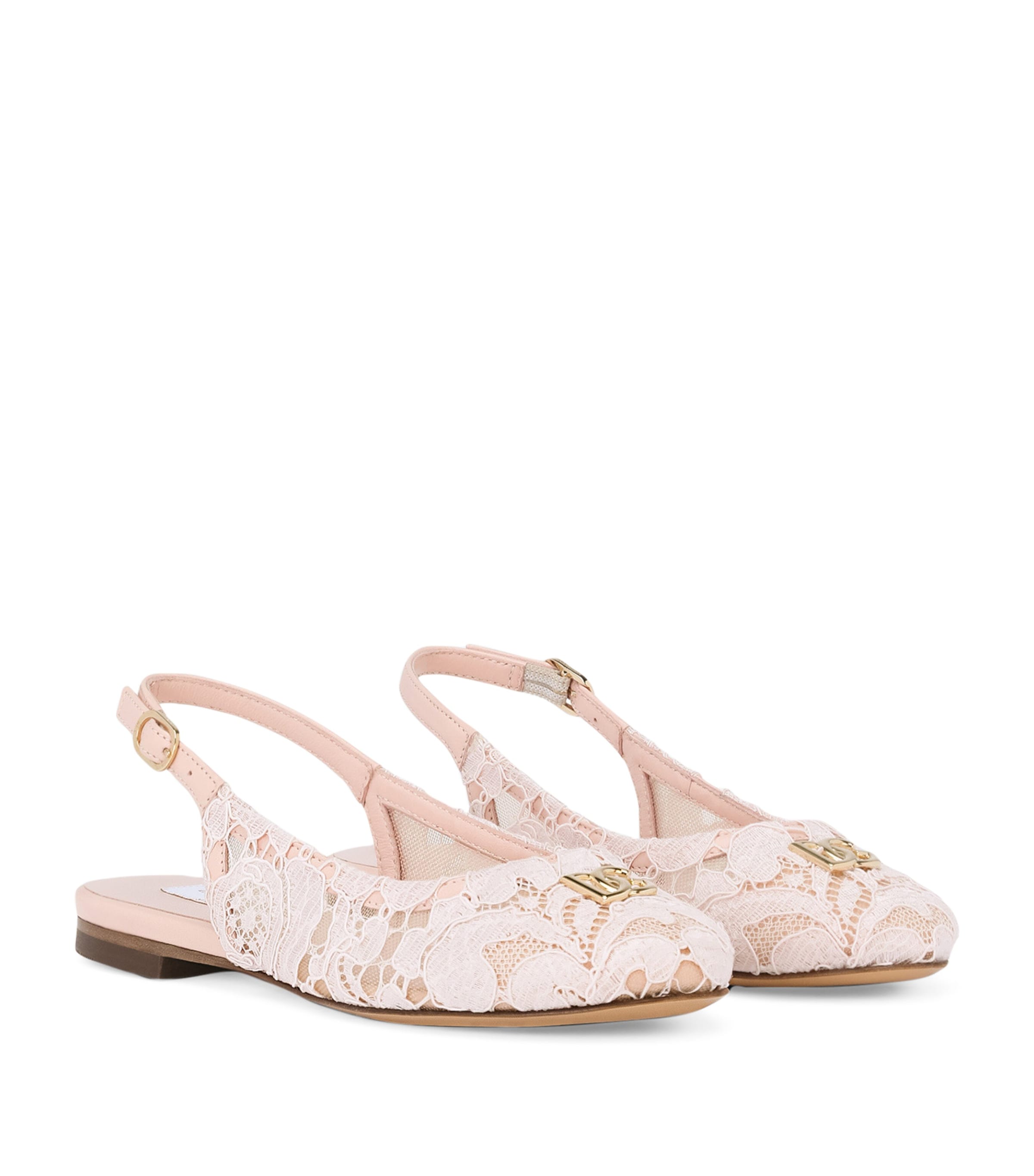 Lace DG Slingback Pumps 80403-PINK POWDER Image 4
