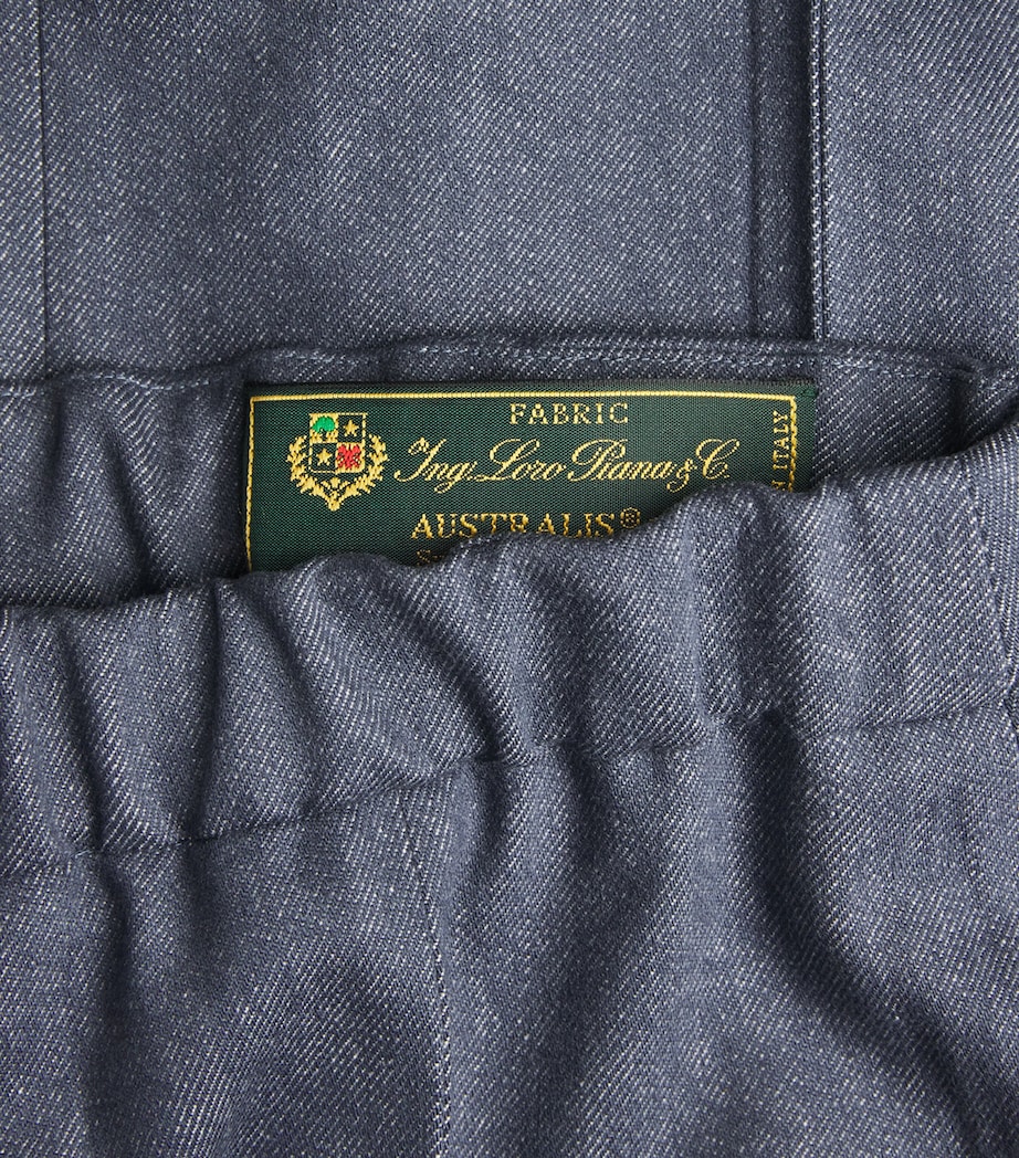 NOMADISSEM Womens Wool Tailored Trousers Jeans Taupe Image 5