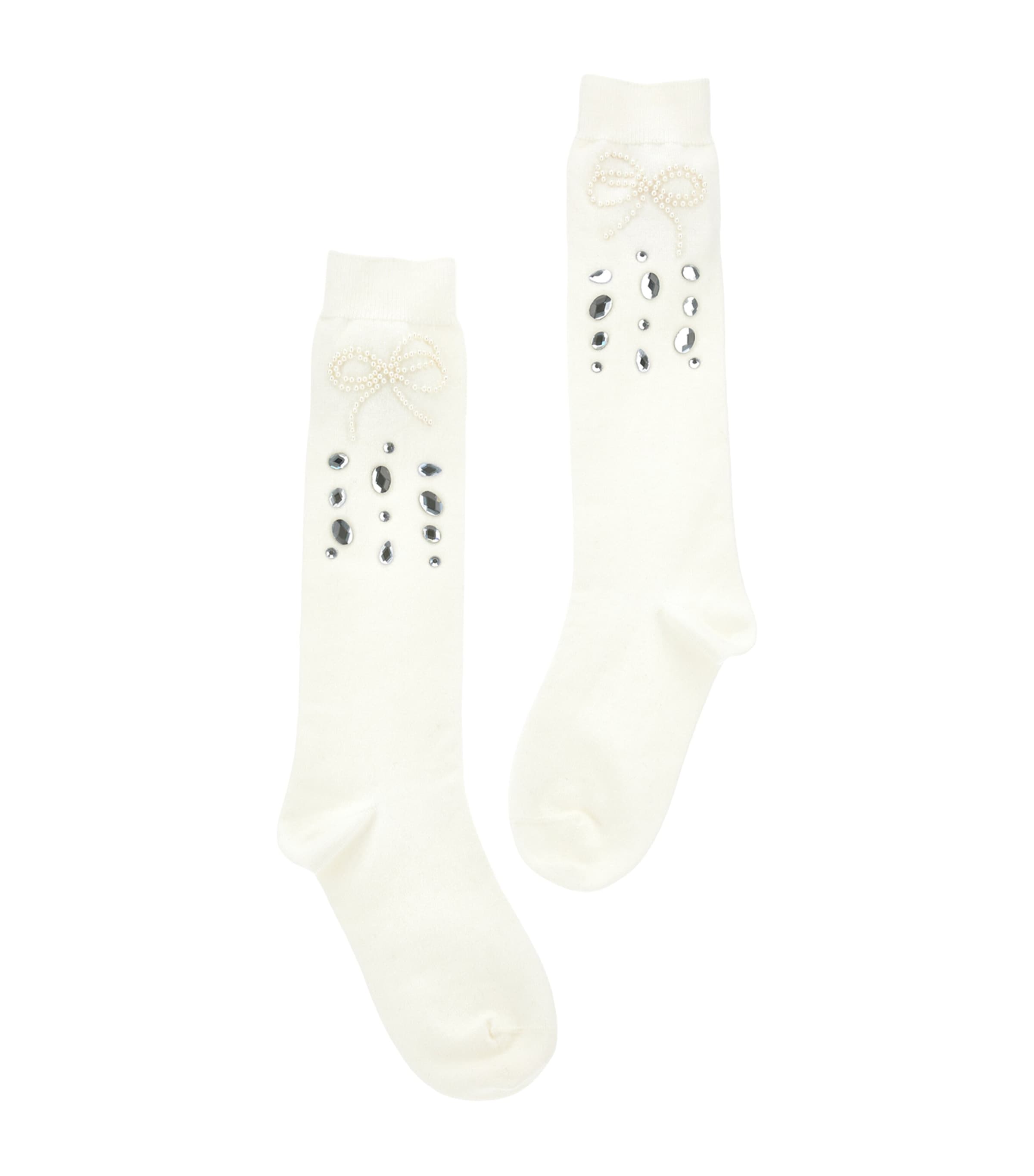 Rhinestone- and Bow-Embellished Socks PANNA Image 1