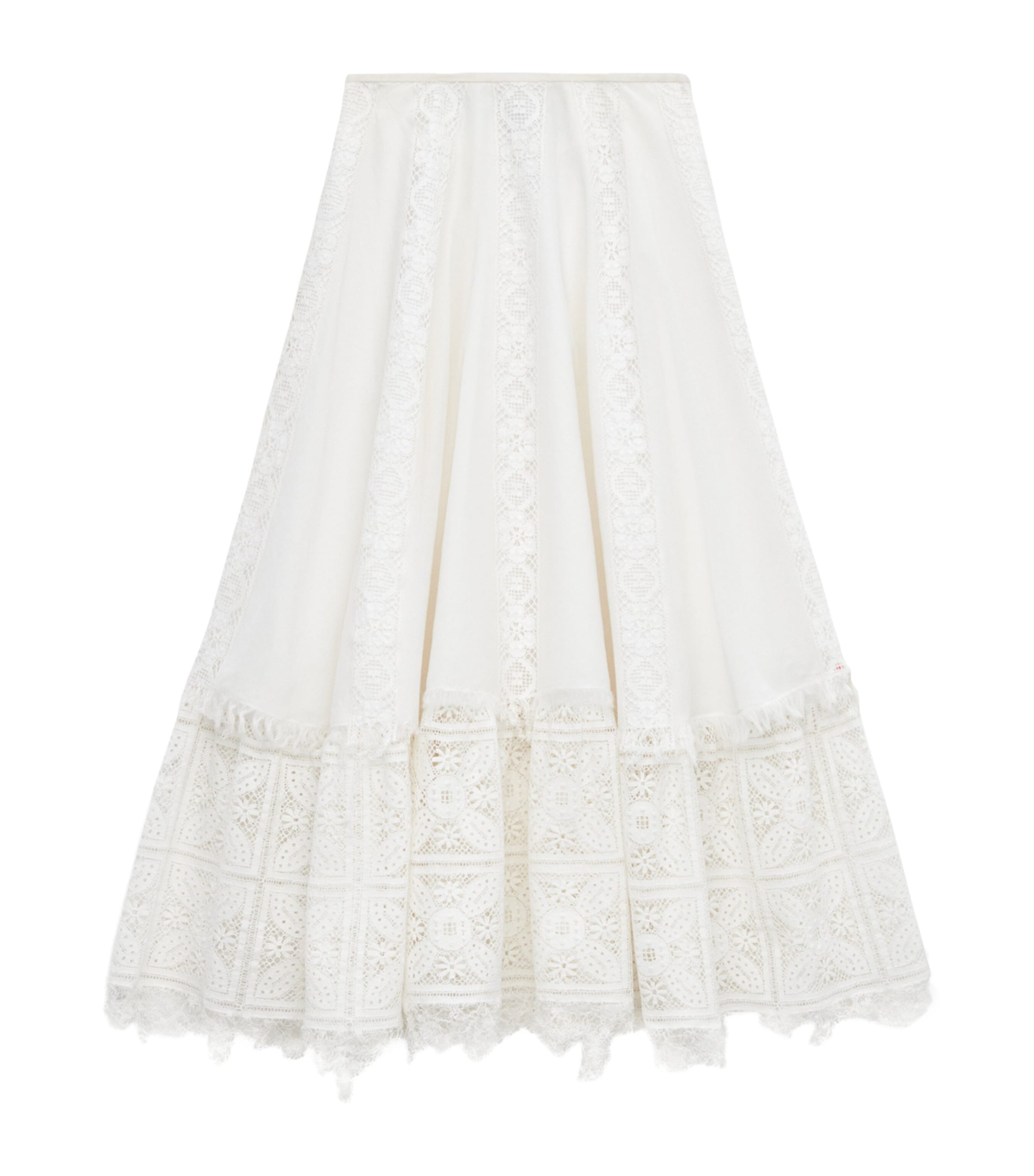 Loewe Womens White X Paula's Ibiza Cotton And Silk-blend Midi Skirt In White