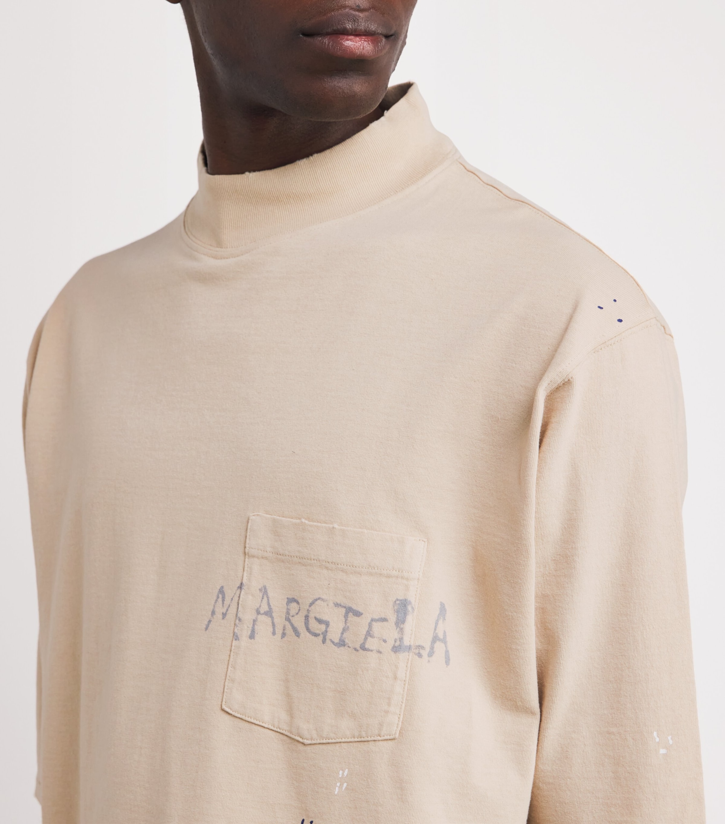 Maison Margiela Mens Cotton Paint Splatter T-Shirt Image 6