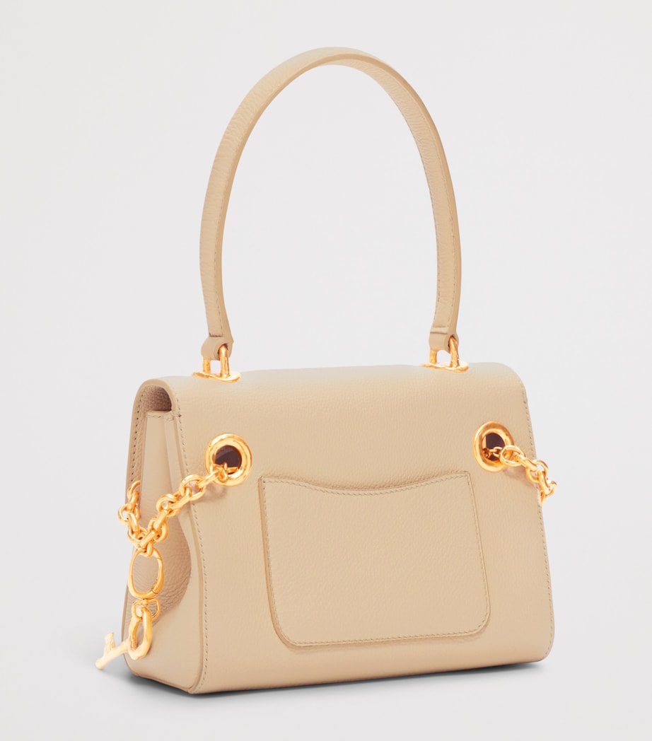 Schiaparelli Mini Leather Secret Bijoux Top-Handle Bag Oat Image 4