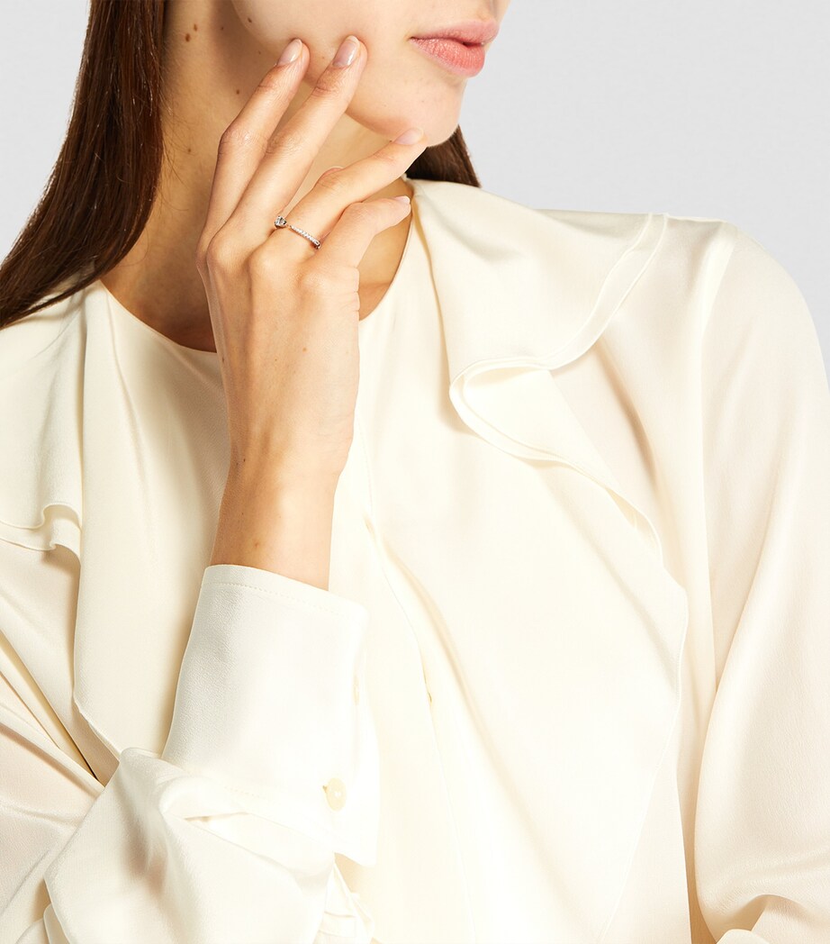 White Gold and Diamond Pavé Drop Links Ring WHITE GOLD Image 4