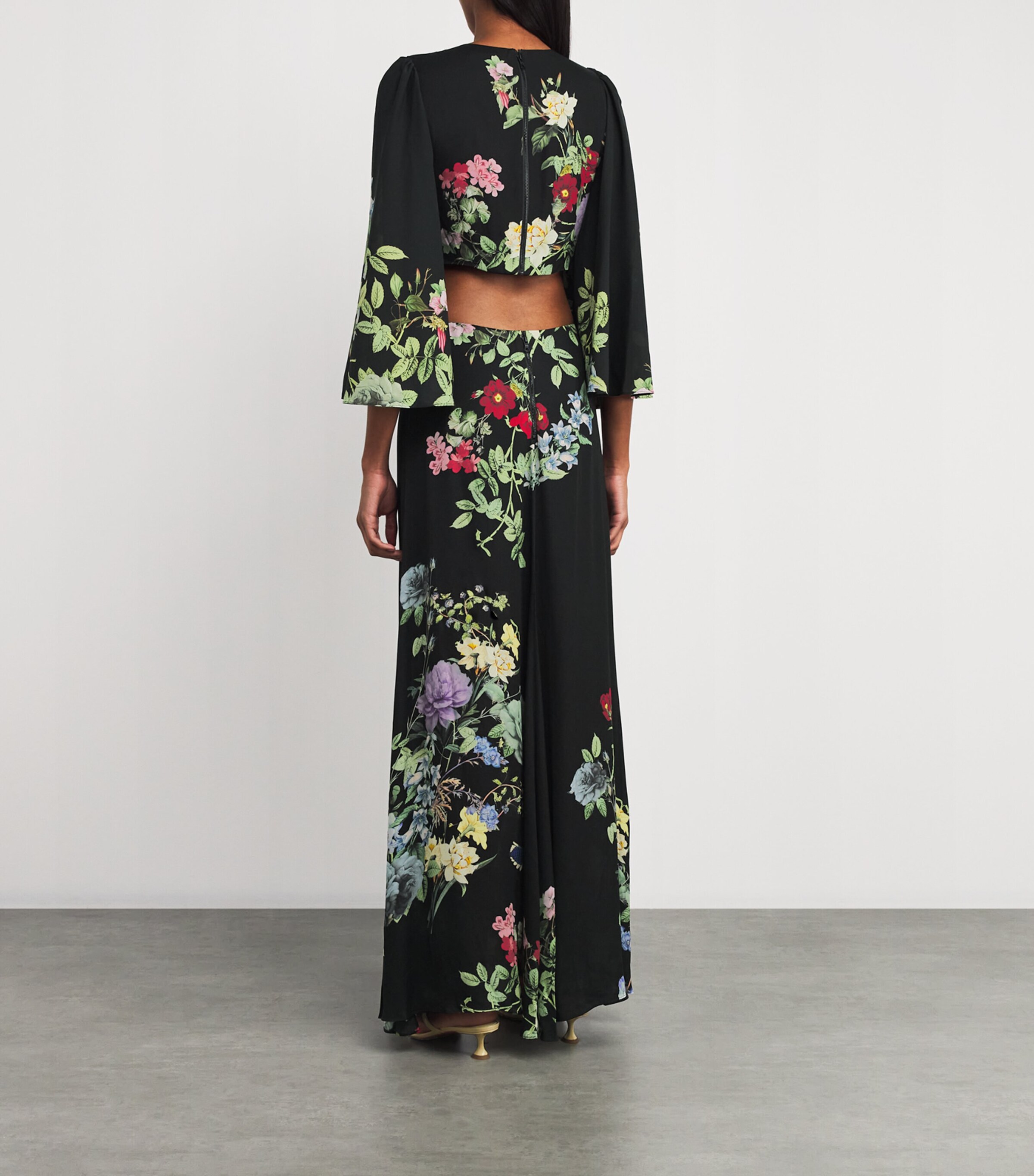 Alice+Olivia Womens Floral Georgiana Maxi Dress Venus Floral Image 3