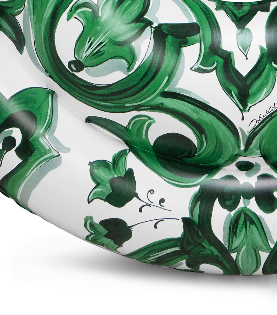 Dolce&Gabbana Casa Verde Maiolica Inflatable Pool Ring (130cm) Verde Maiolica Image 2