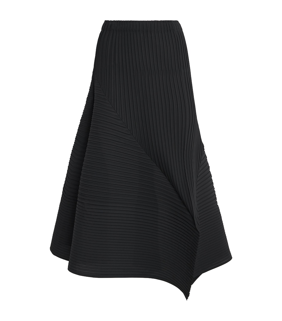 Fold Pleats Maxi Skirt BLACK Image 1