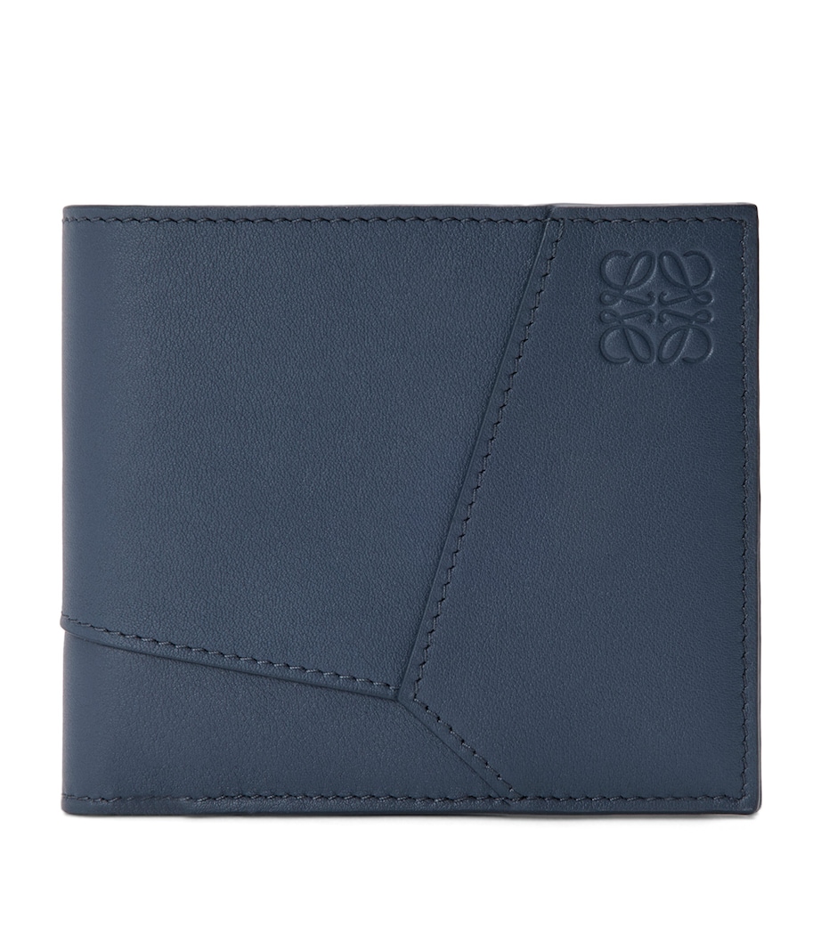 Leather Puzzle Edge Wallet INDIGO DYE Image 1