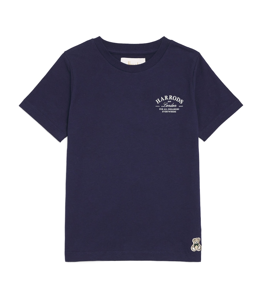 Cotton Logo T-Shirt (2-8 Years) NAVY Image 1