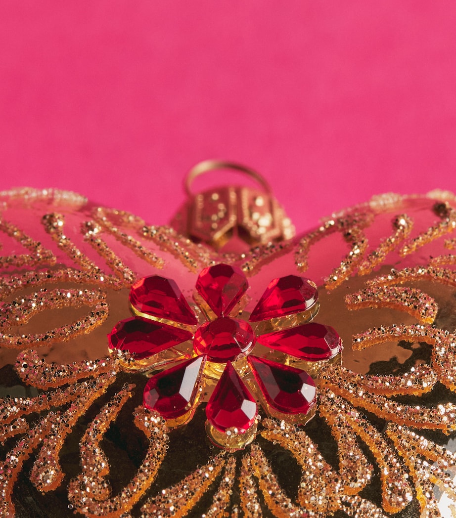 Harrods Metallic Heart Bauble Gold Lacquer Image 2