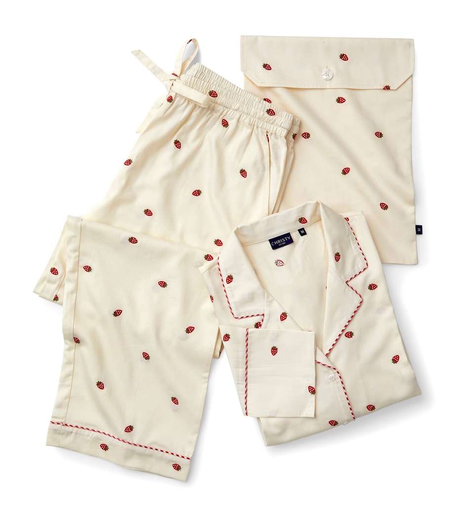 Christy x Wimbledon Strawberry Pyjama Set (Medium) White Image 1
