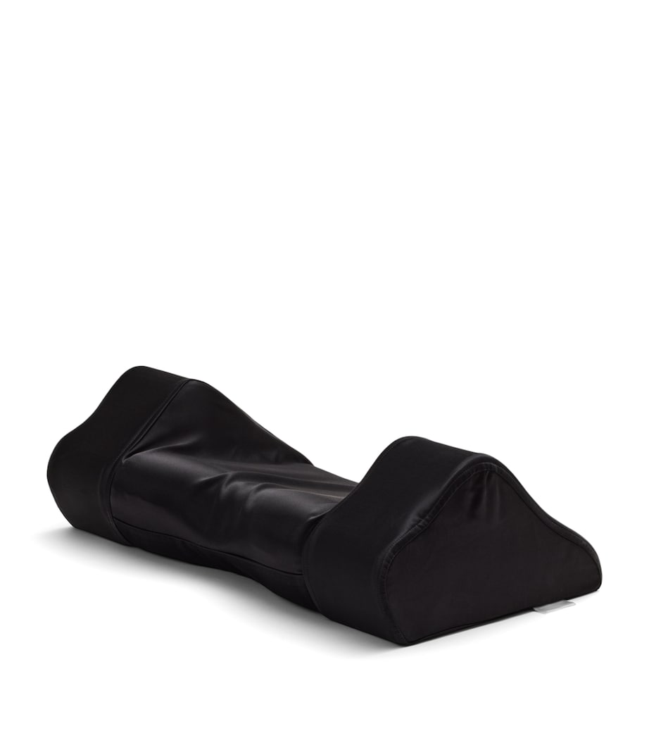 Back Sleep Pillow with Silk Pillowcase (32cm x 57cm) BLACK Image 1