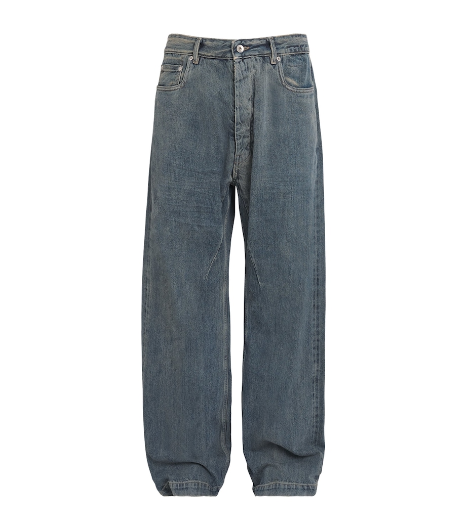 Rick Owens Mens Geth Wide-Leg Jeans Mineral Indigo Image 1