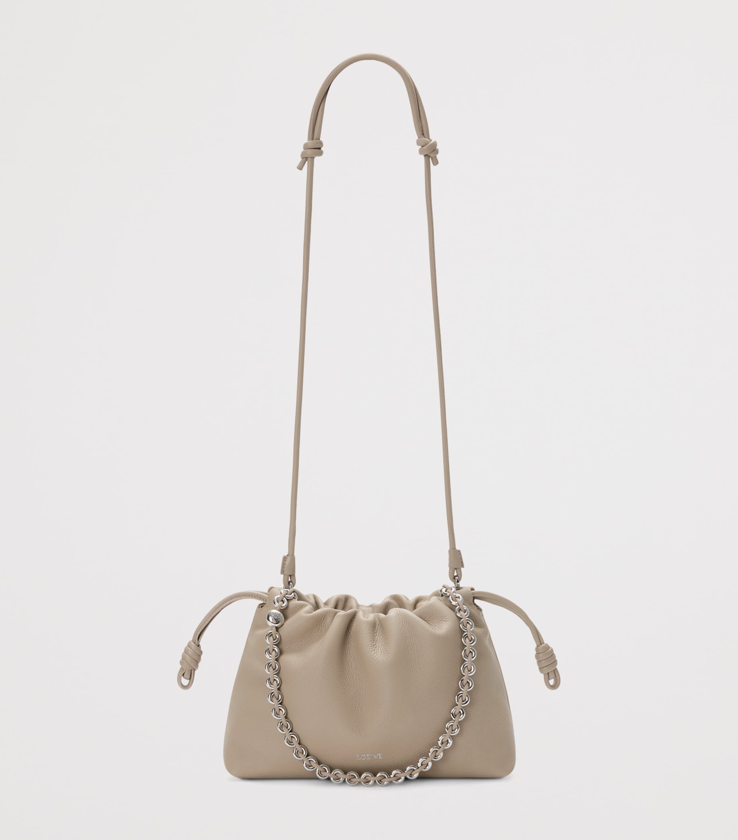 Medium Leather Flamenco Shoulder Bag CLAY Image 7