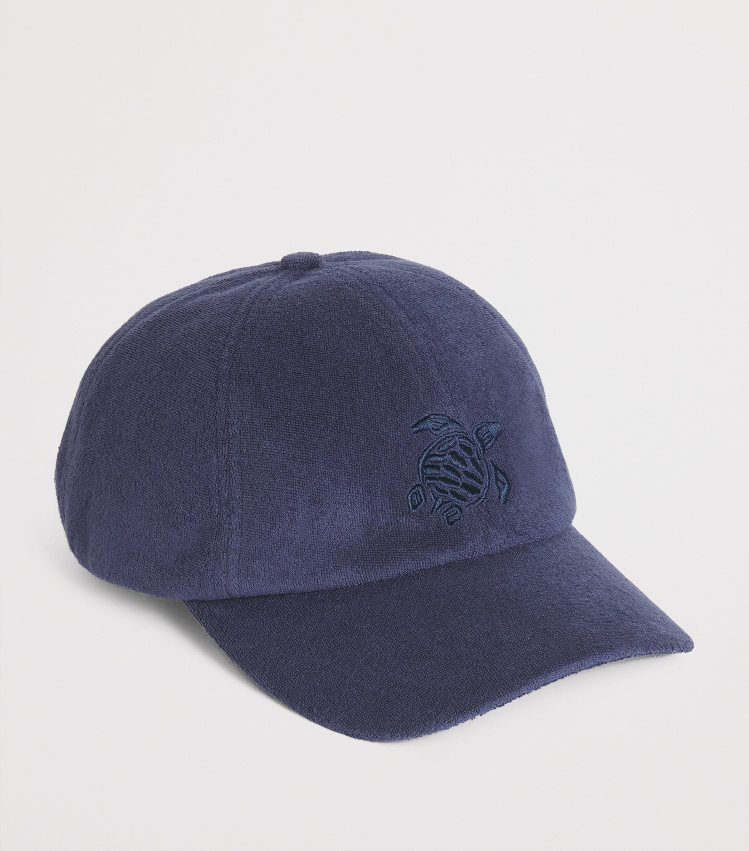 Terry Embroidered Logo Baseball Cap 390-NAVY Image 2