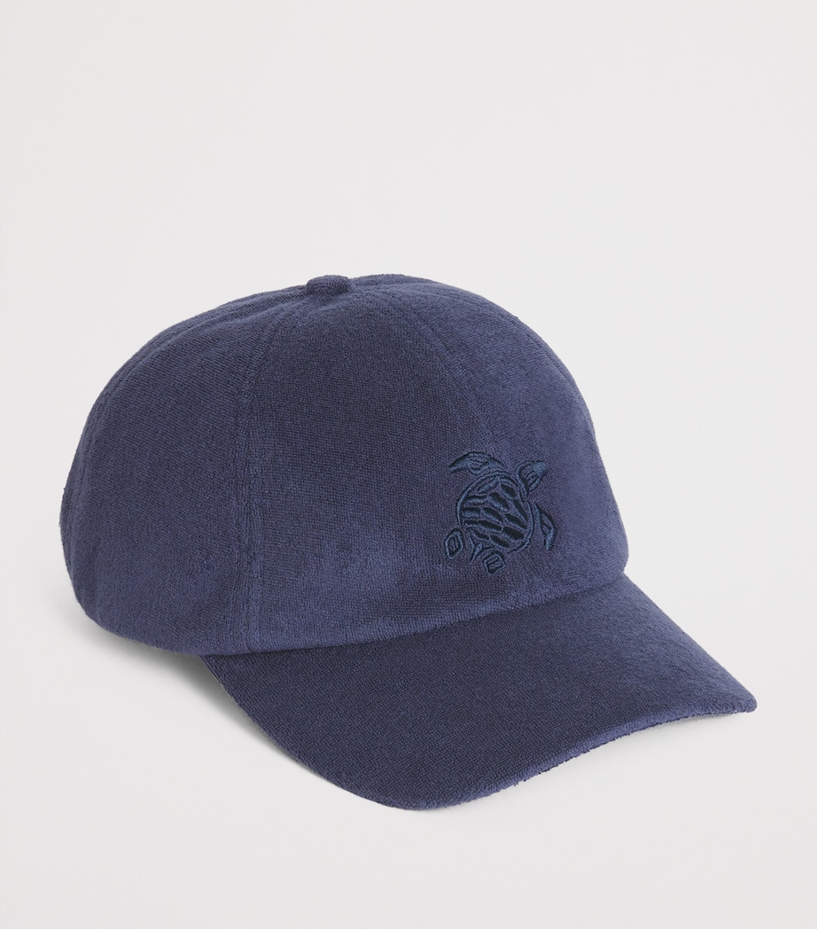 Terry Embroidered Logo Baseball Cap 390-NAVY Image 2