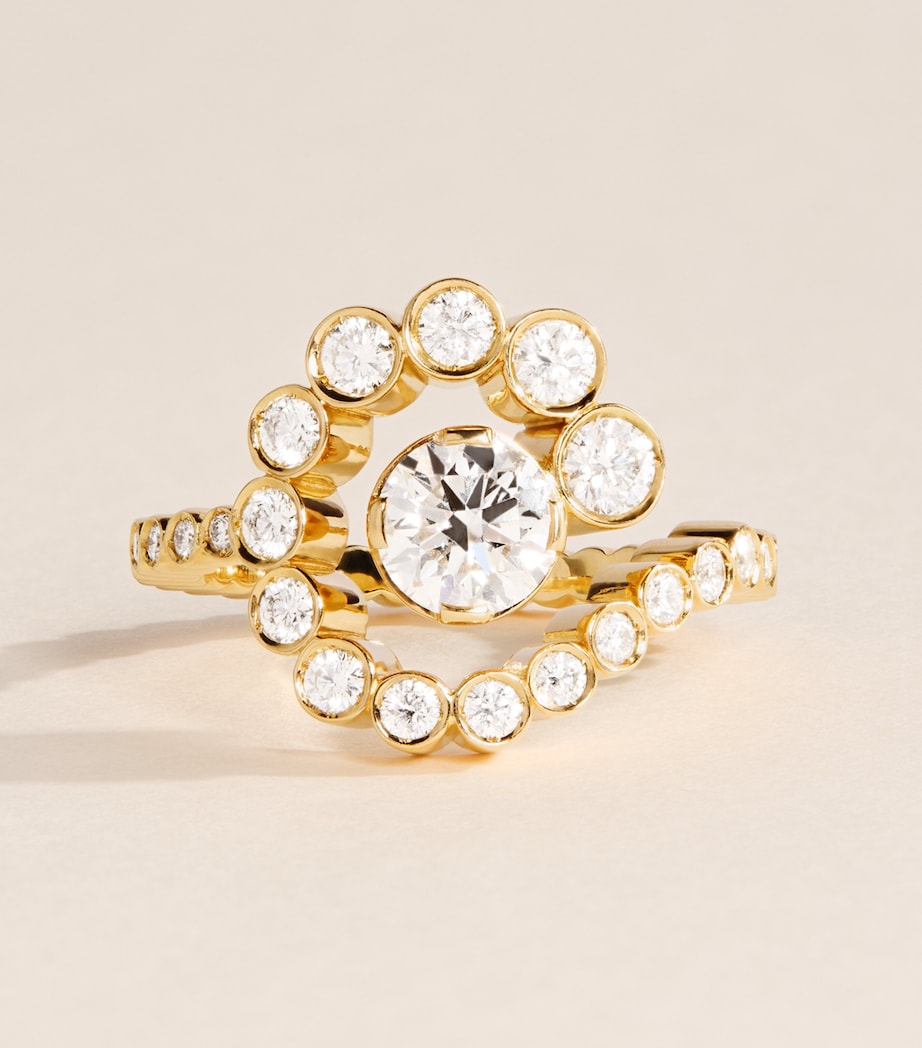 Sophie Bille Brahe Yellow Gold and Diamond Ensemble Escargot Ring Yellow Gold Image 1