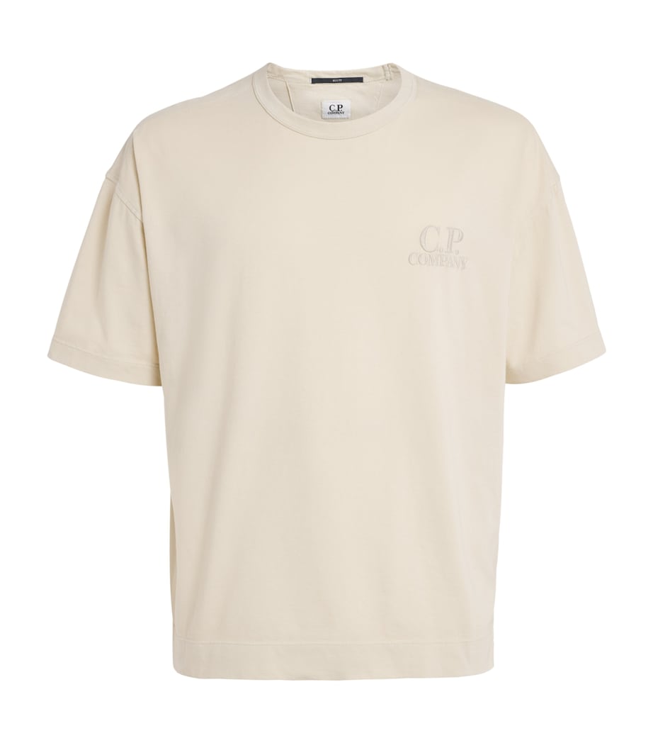 C.P. Company Mens Cotton Embroidered Logo T-Shirt Image 1