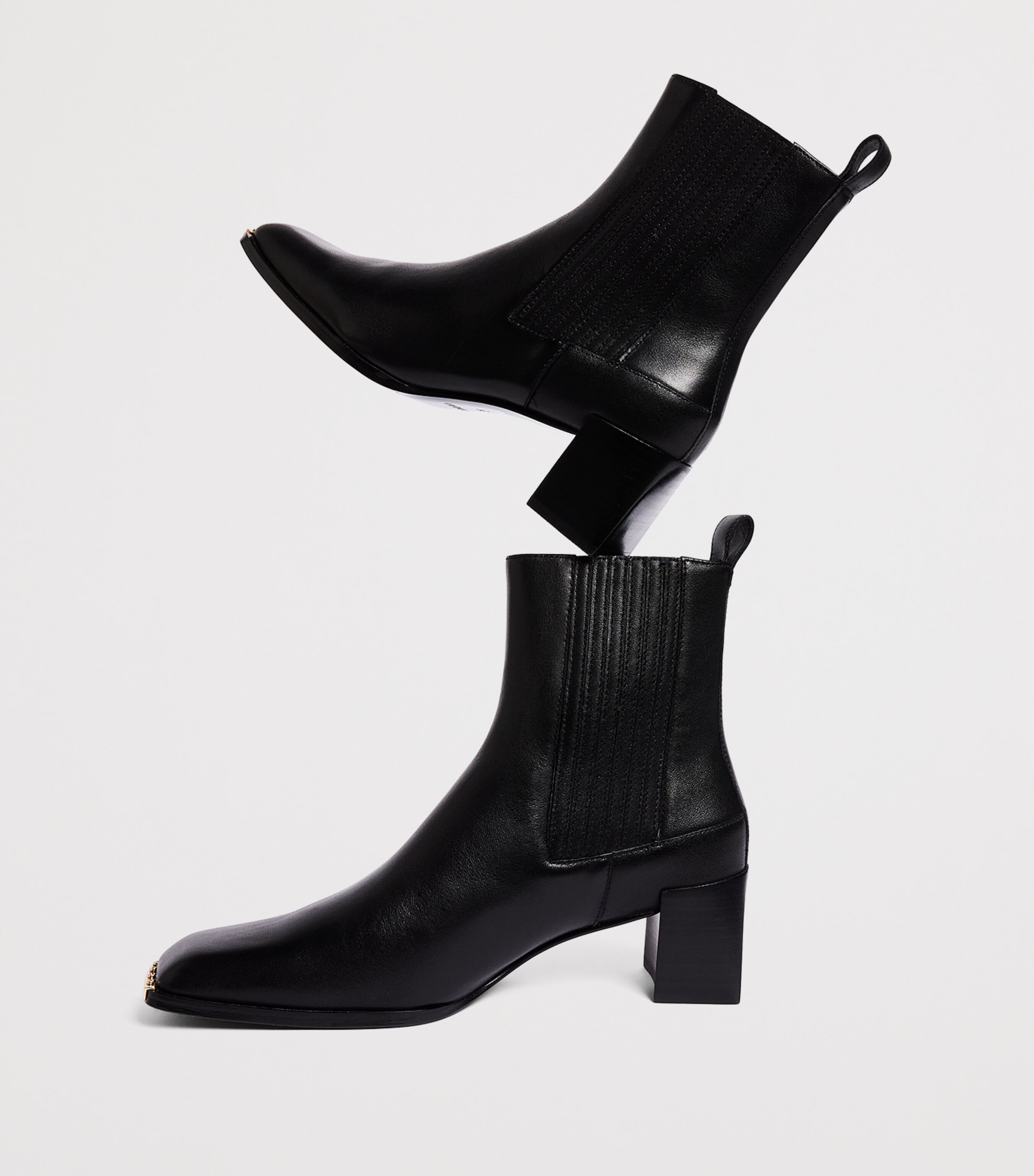 Sandro Paris Leather Ankle Boots 55 Black Image 7