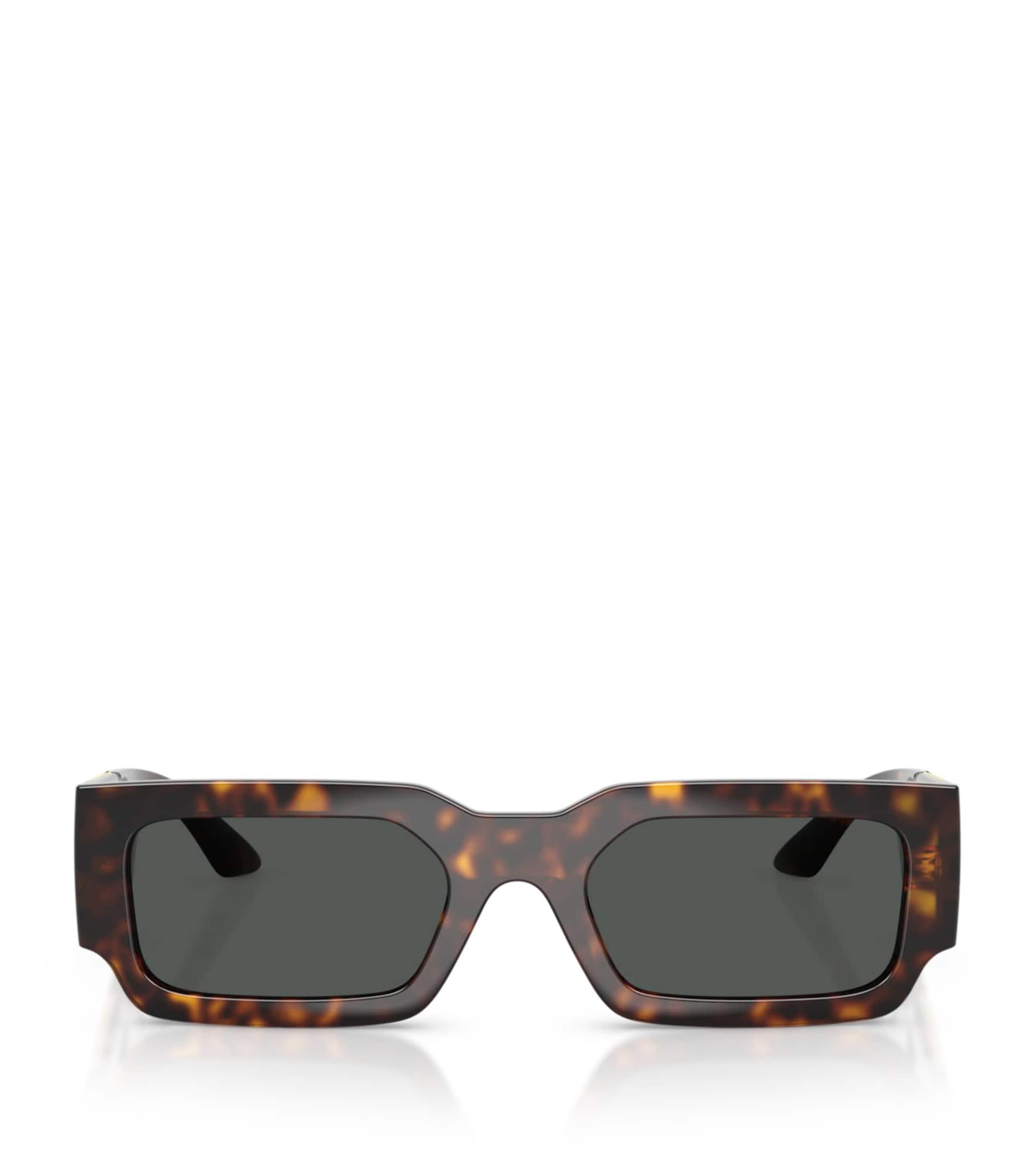 Versace Greca Maxi Rectangle Sunglasses Brown Image 1