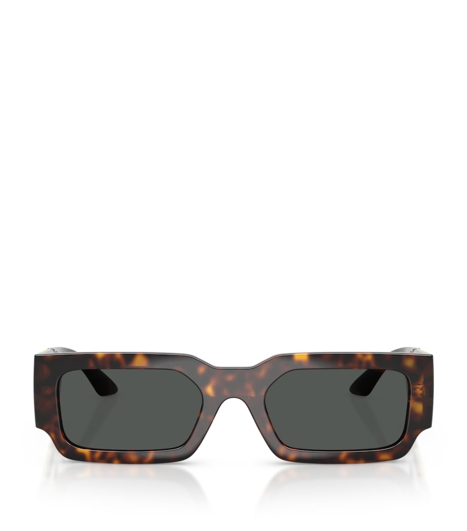 Versace Greca Maxi Rectangle Sunglasses Brown Image 1