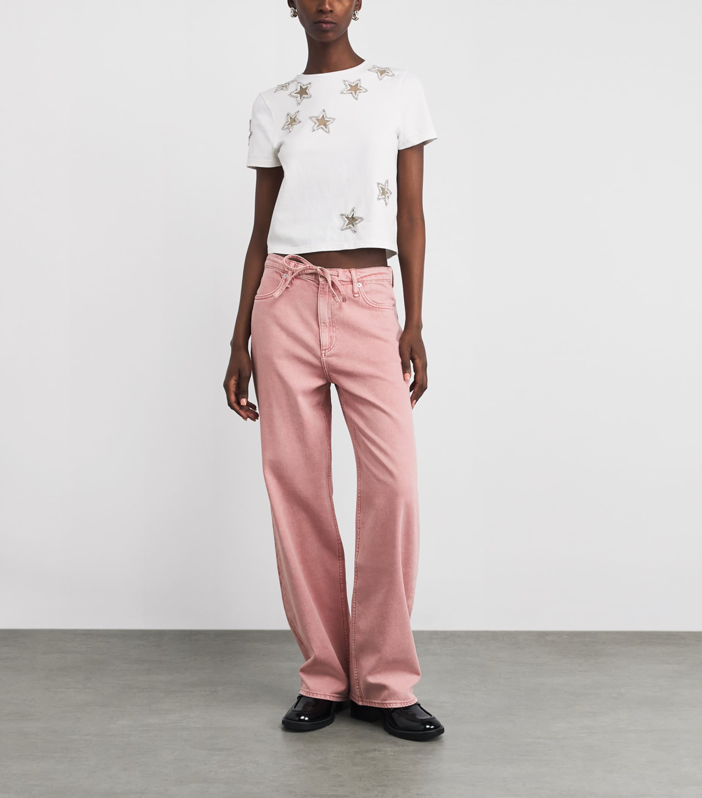 Drawstring Phoebe Wide-Leg Jeans 111 RASPBERY Image 2