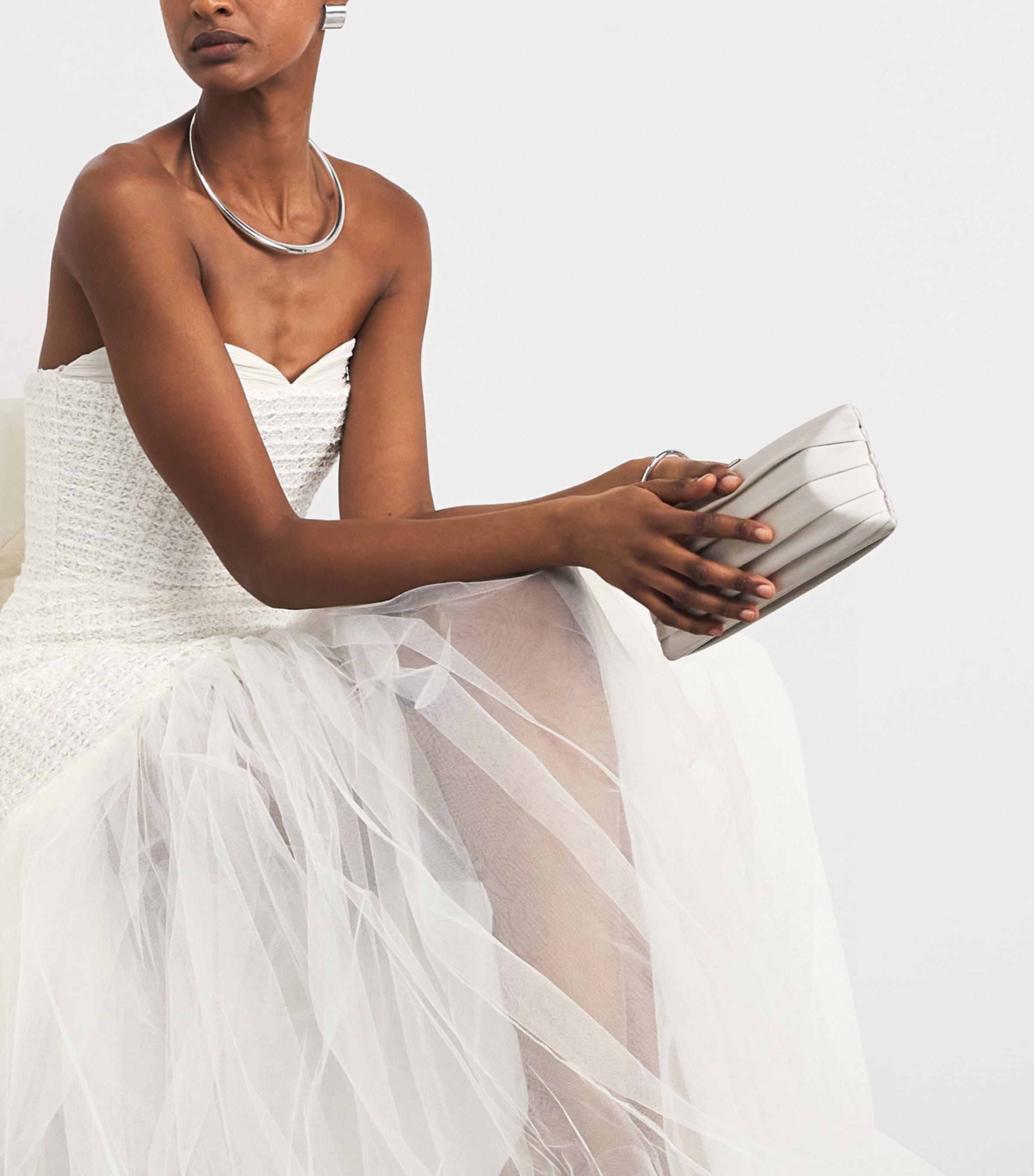 Strapless Entre Deux Gown WHITE Image 4