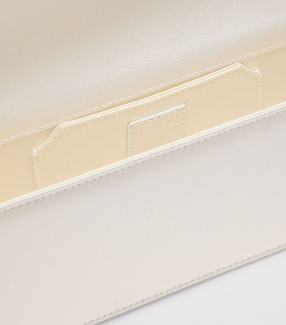 Malone Souliers Satin Vivien Clutch Bag Ivory Image 6