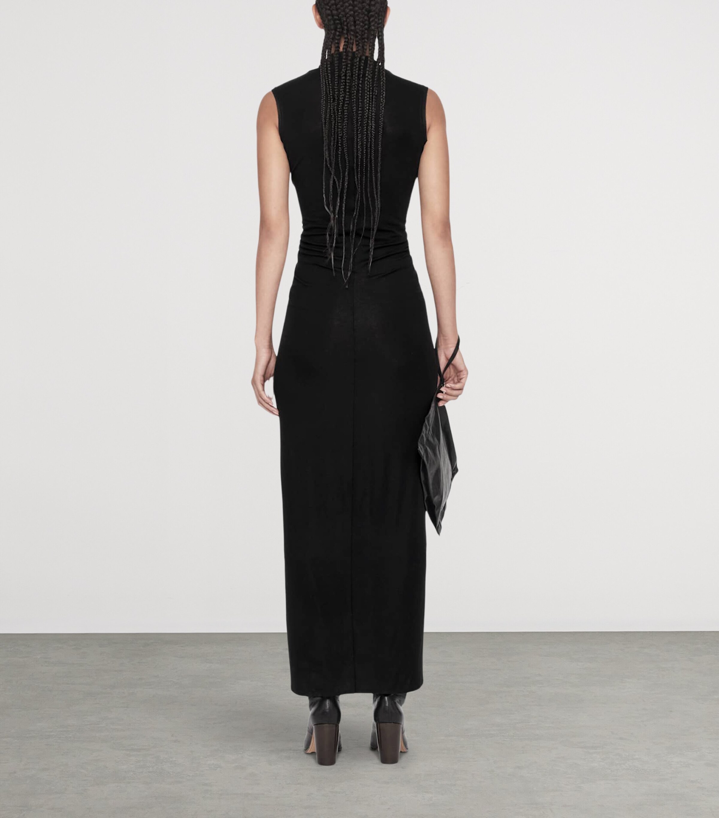 AllSaints Womens Sleeveless Dariya Midi Dress Black Image 7
