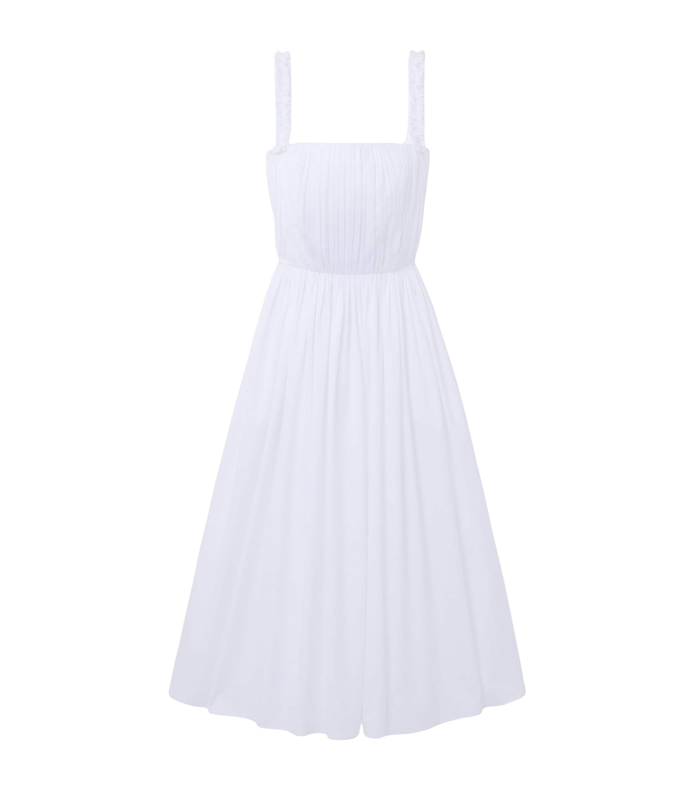 McQueen Womens Cotton Stripe Midi Dress Image 1