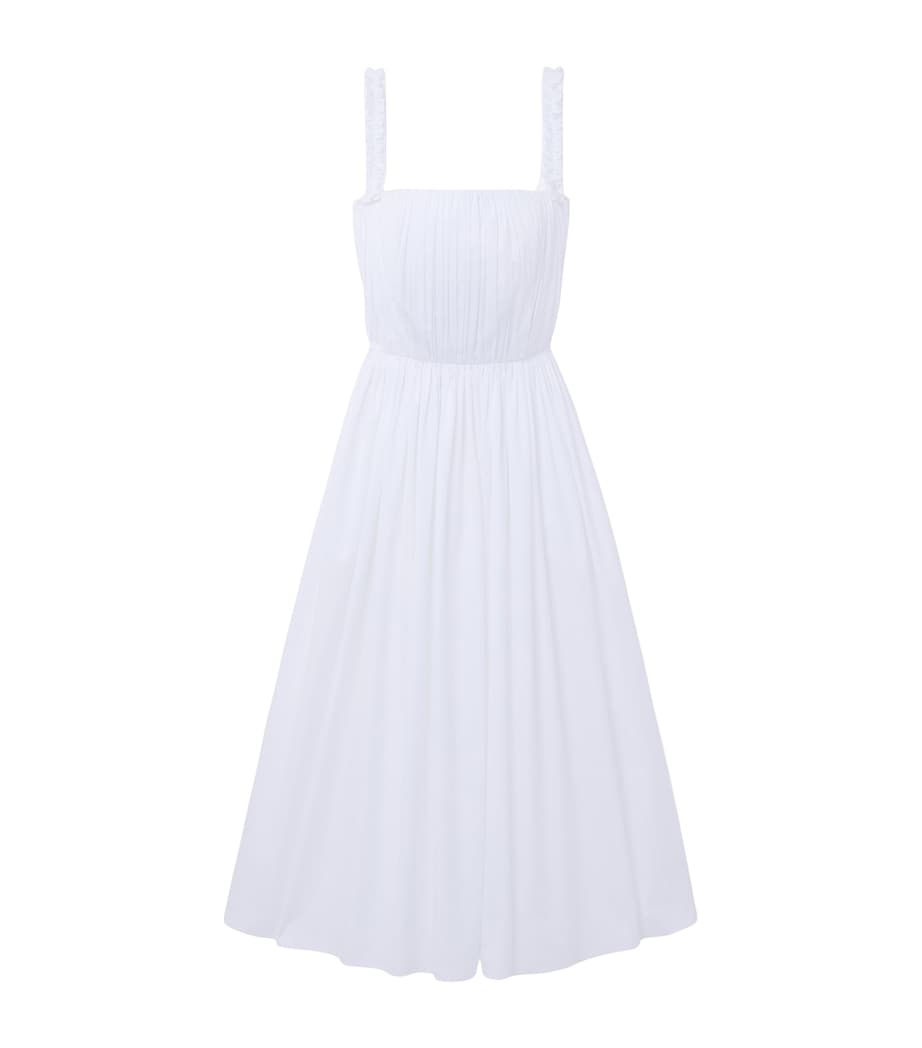 McQueen Womens Cotton Stripe Midi Dress Image 1