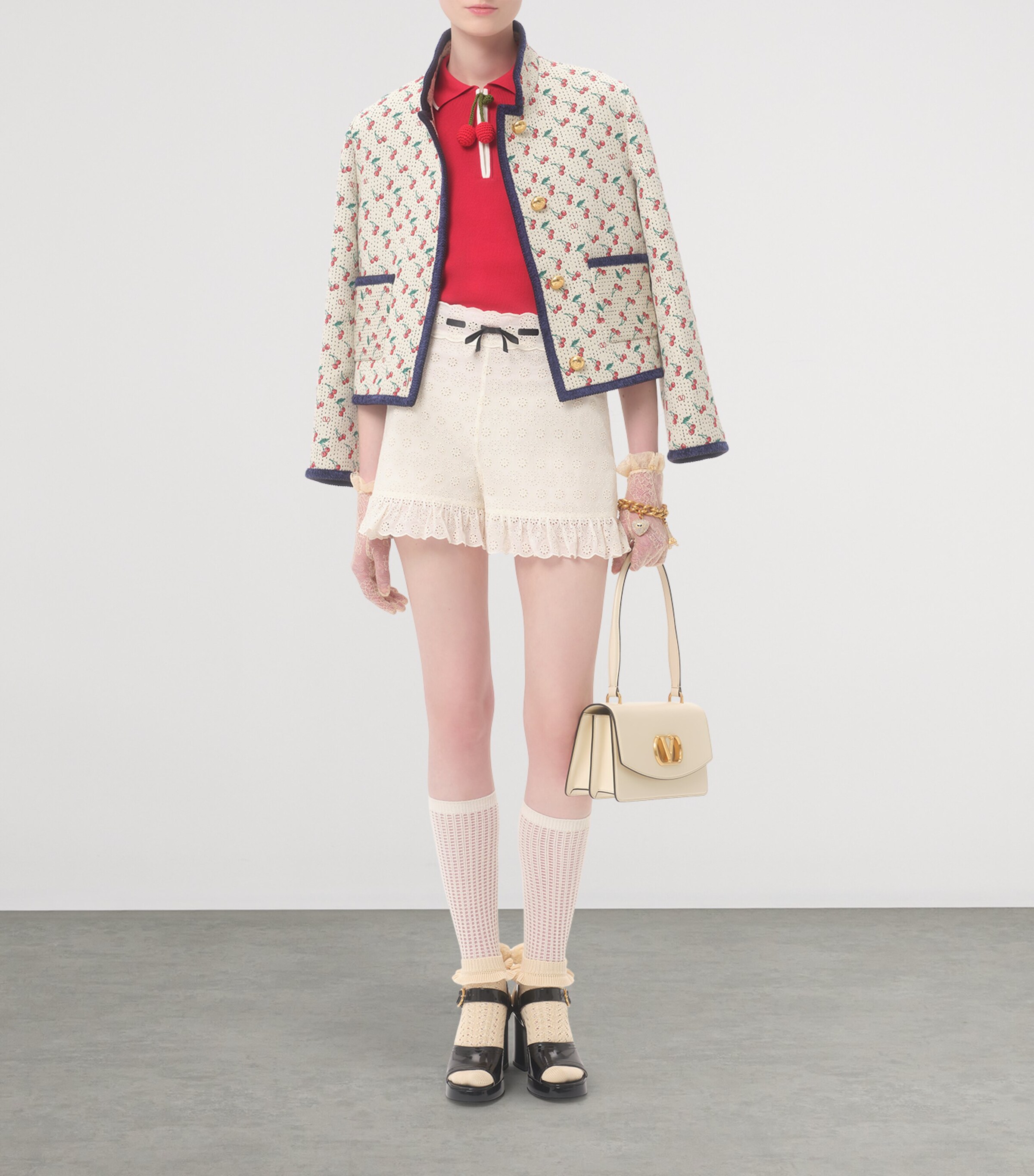 Valentino Cotton-Blend Cherry Jacquard Jacket | Harrods UK