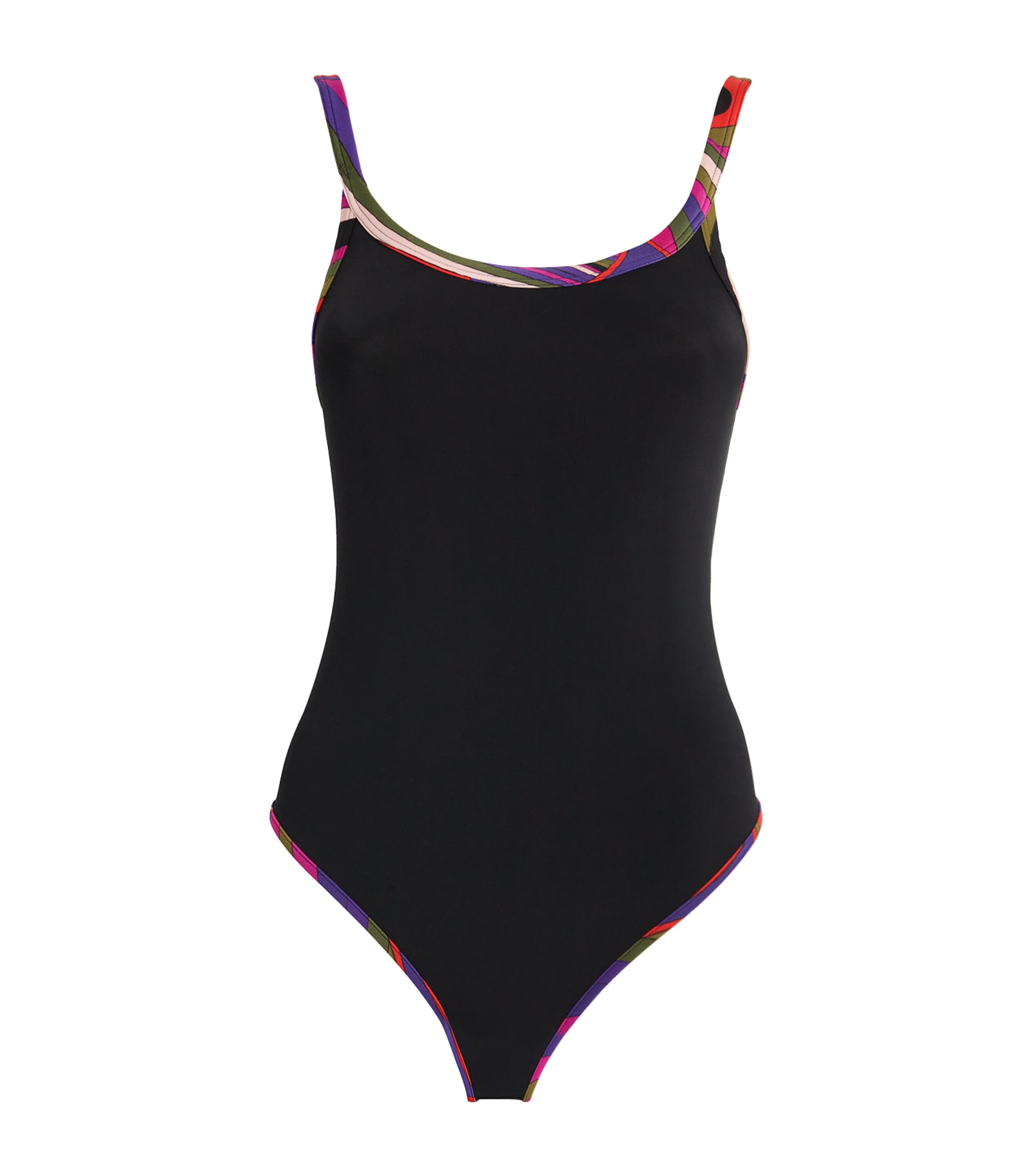 Pucci Tonal Cut-out Swimsuit In Black
