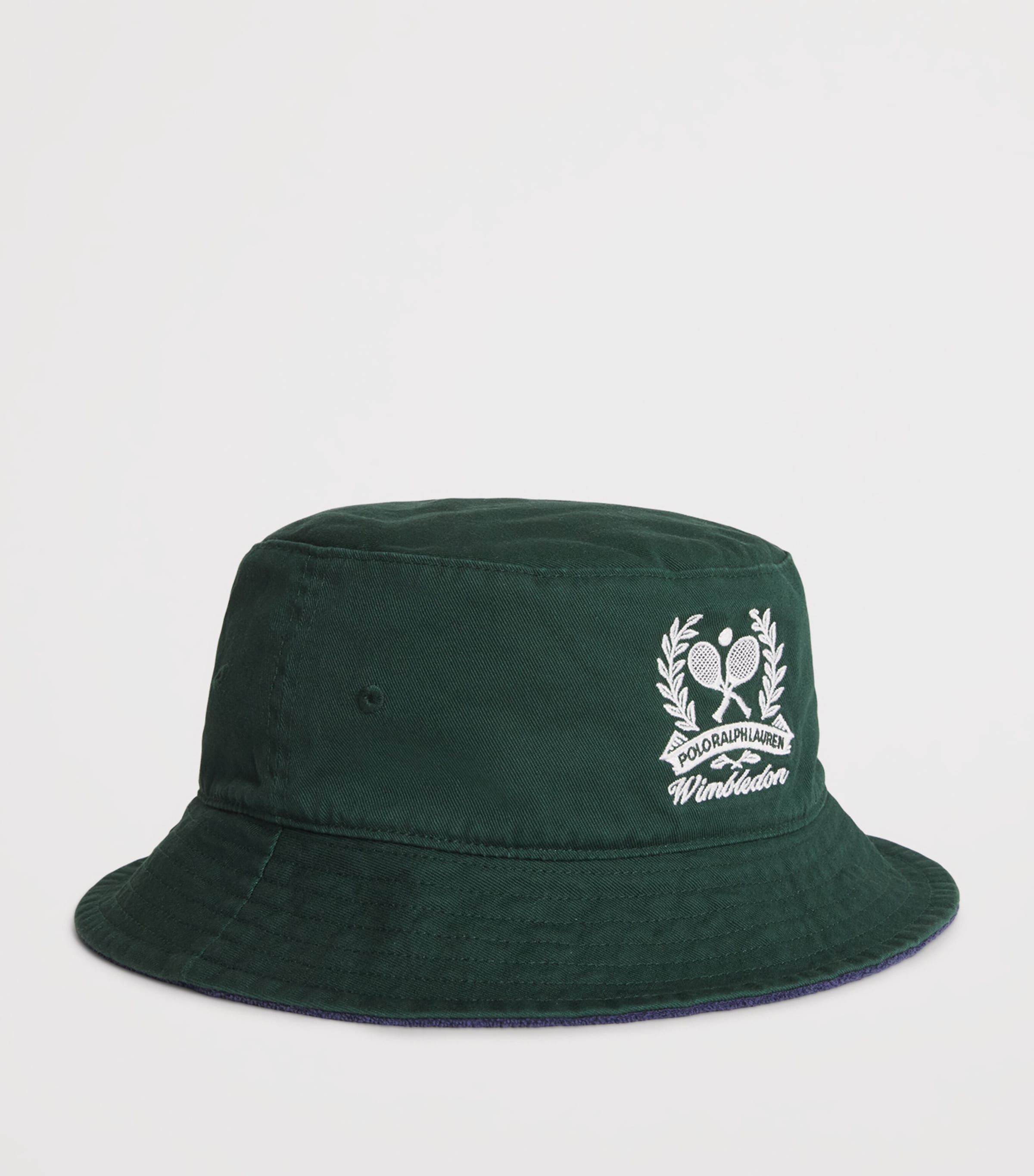 x Wimbledon Embroidered Bucket Hat REFINED NVY/CLLG GRN Image 2