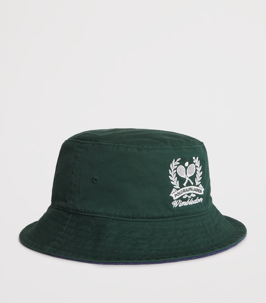 x Wimbledon Embroidered Bucket Hat REFINED NVY/CLLG GRN Image 2