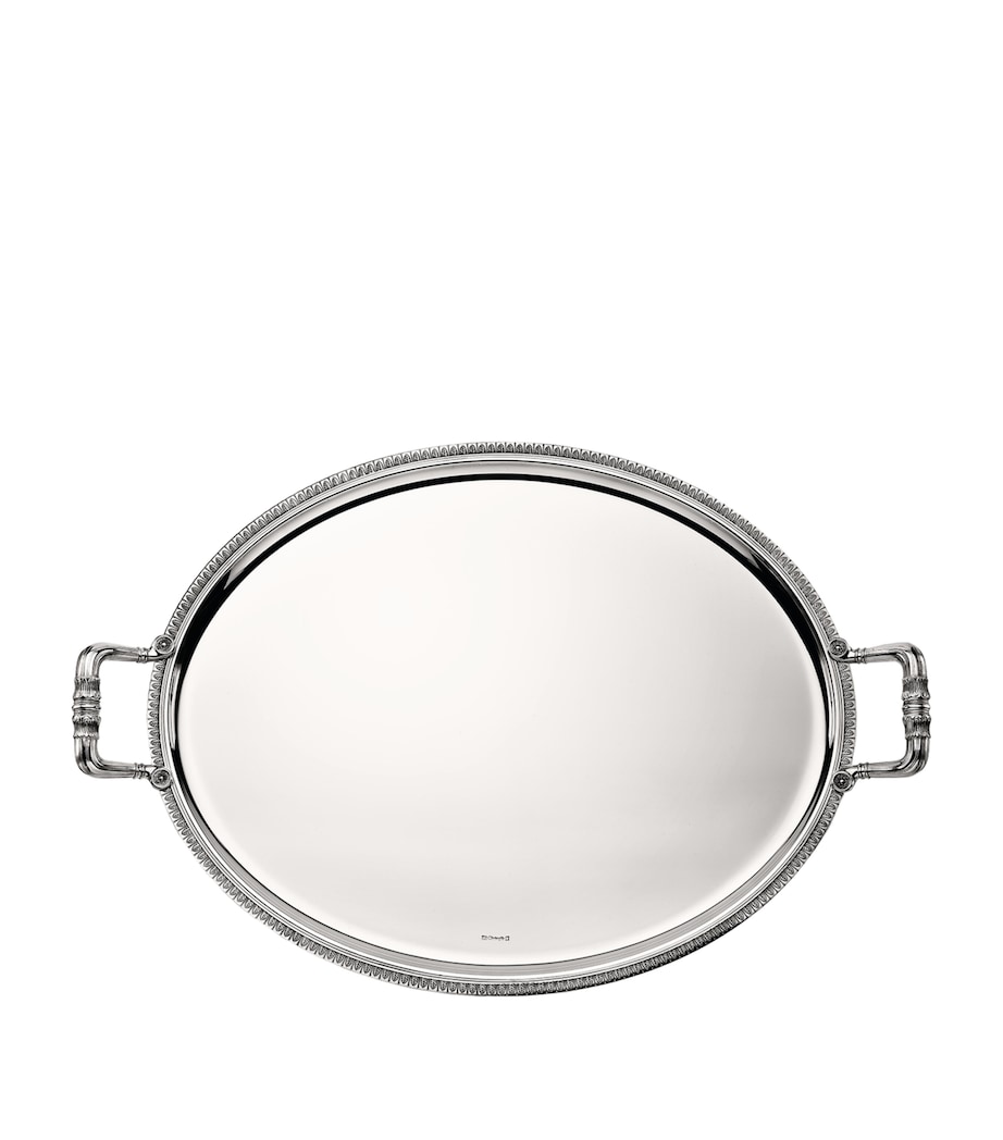 Silver-Plated Malmaison Oval Tray (53cm x 42cm) SILVER Image 2