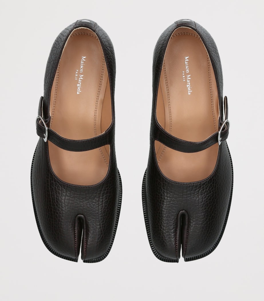 Leather Tabi Mary Jane Shoes BLACK/COMB Image 4