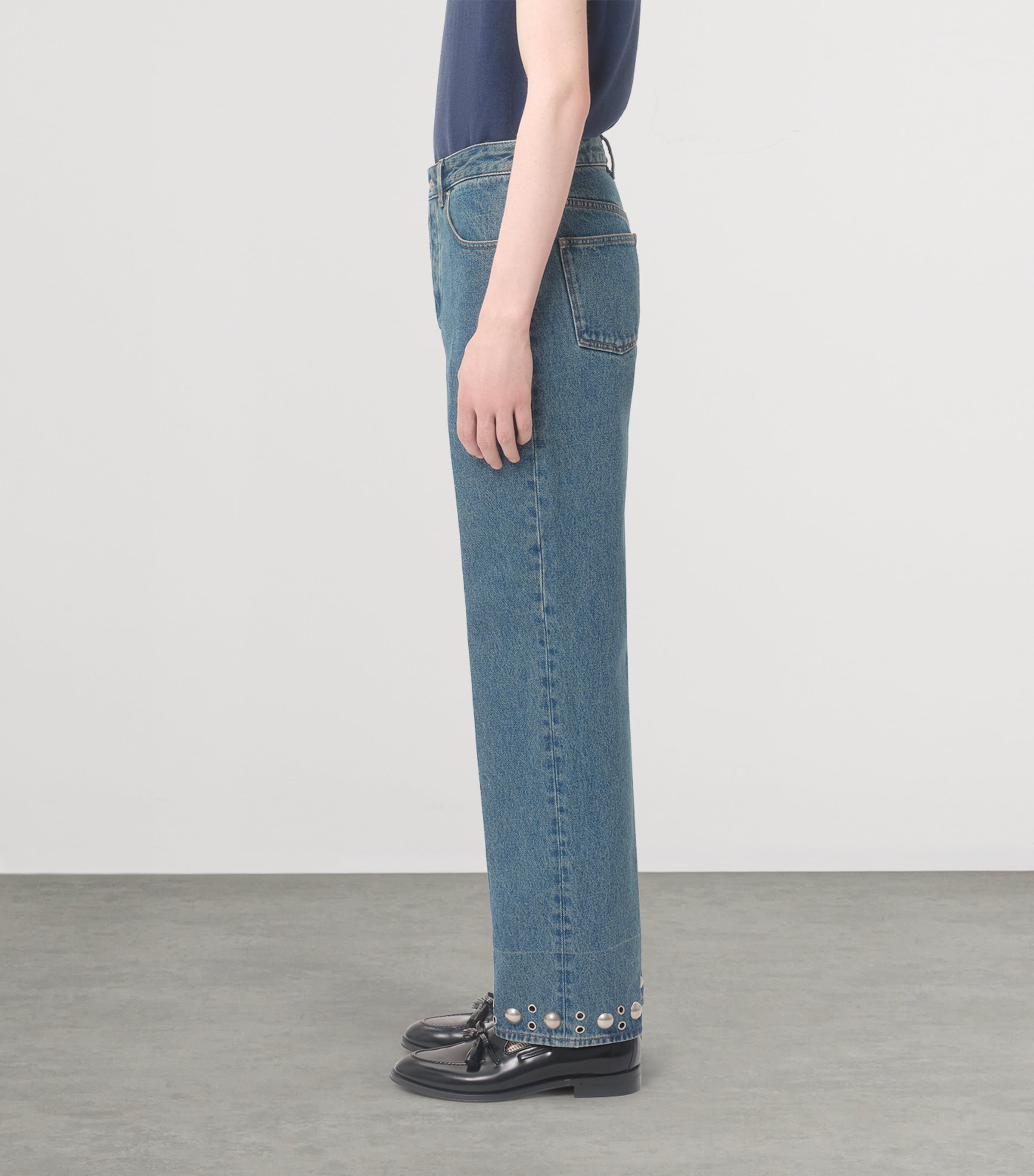 Rivulet-Detail Straight Jeans 558 Image 3