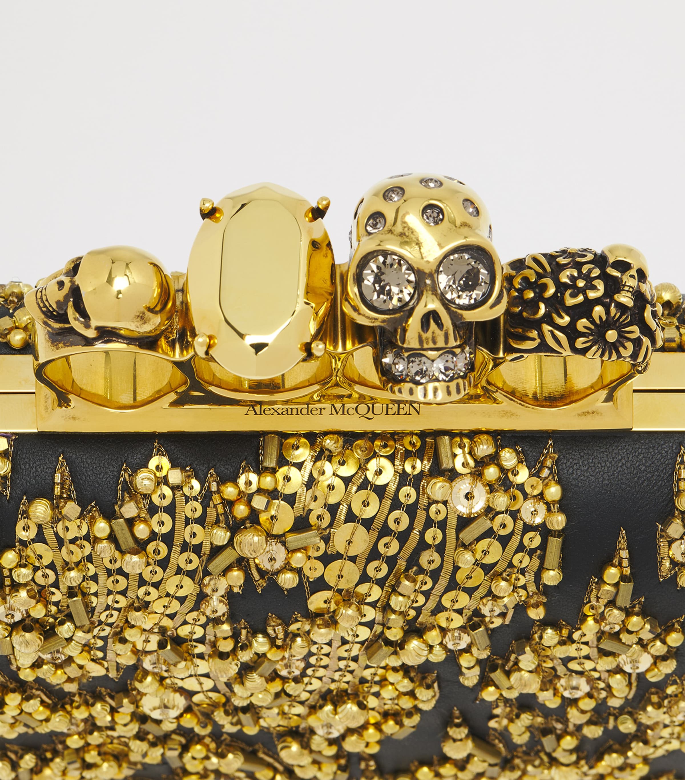 Embellished Skull Knuckle Clutch Bag 8500 Image 6