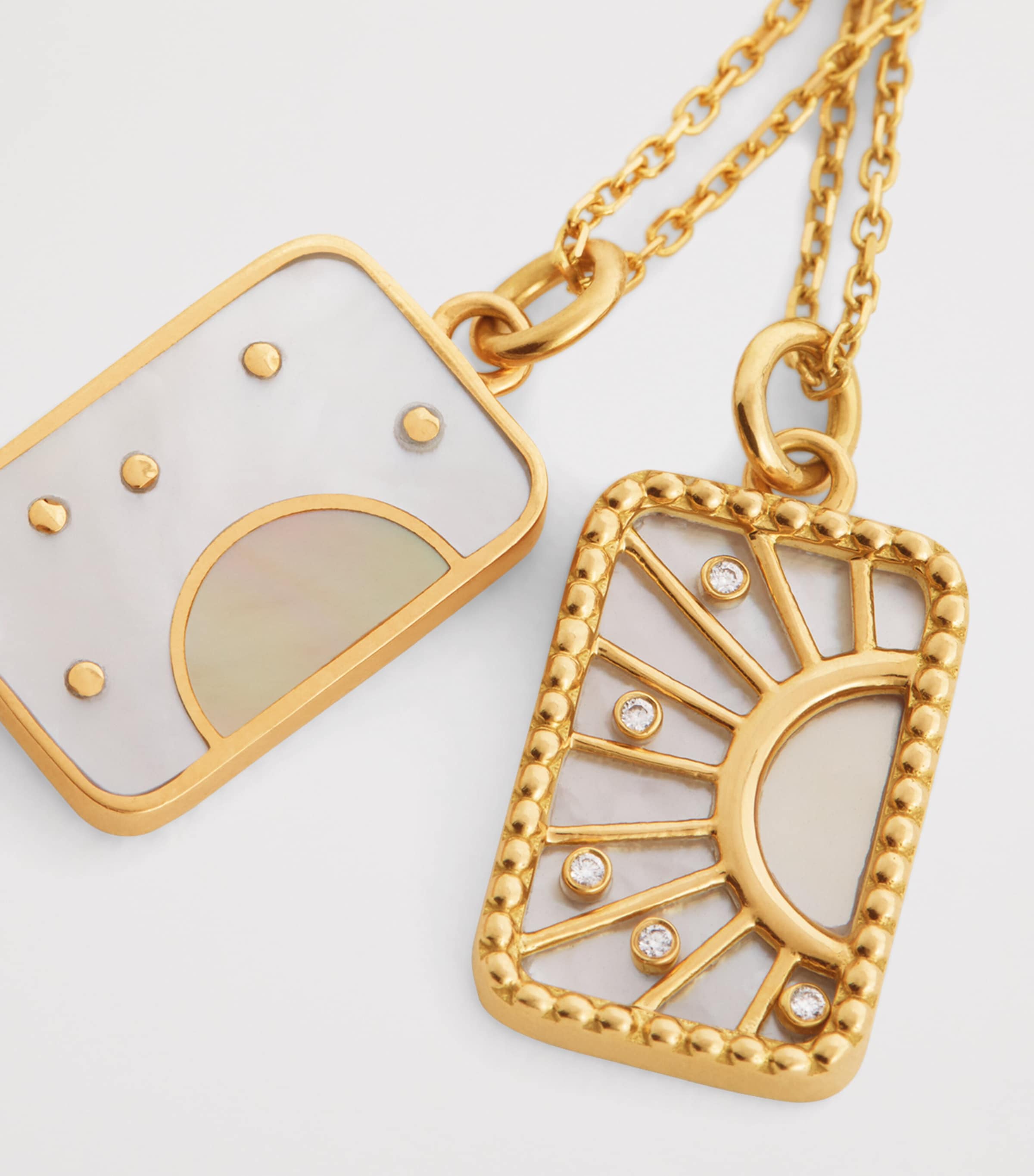 L'ATELIER NAWBAR Yellow Gold, Diamond and Pearl My Other Half Necklace Yellow Gold Image 4