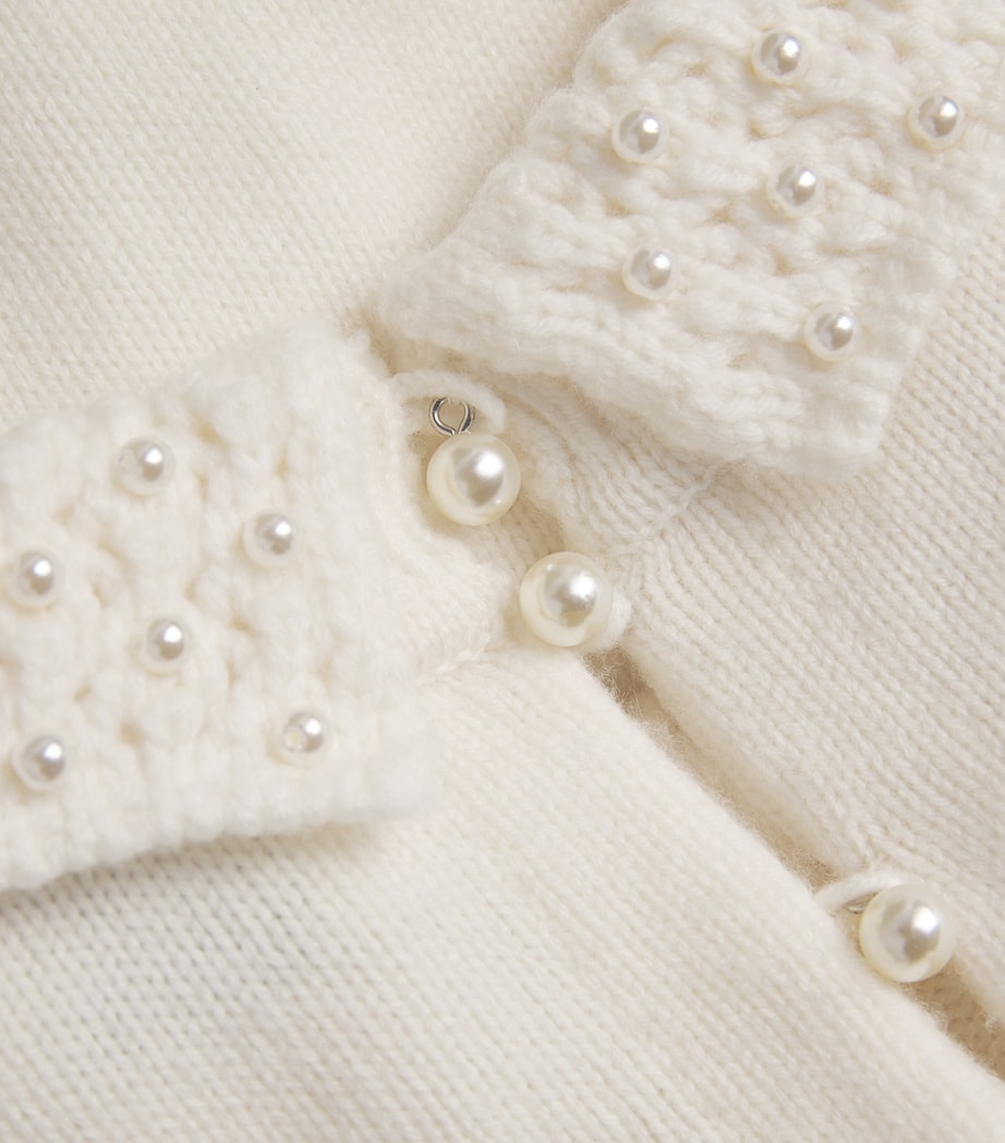 Wool-Cashmere Embellished Sweater ECRU Image 5