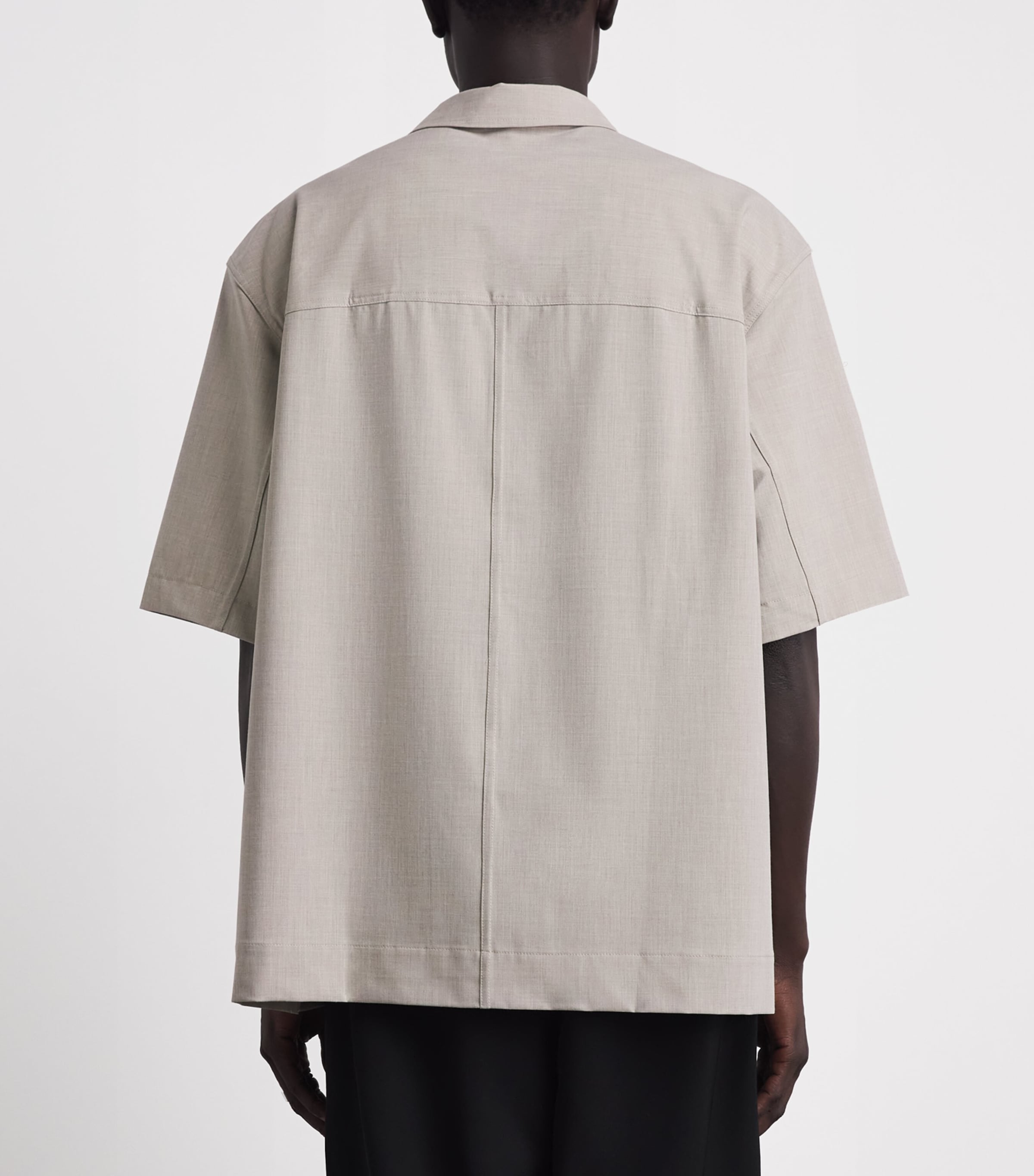 Song For The Mute Mens Oversized Short-Sleeve Shirt Chalk Image 5