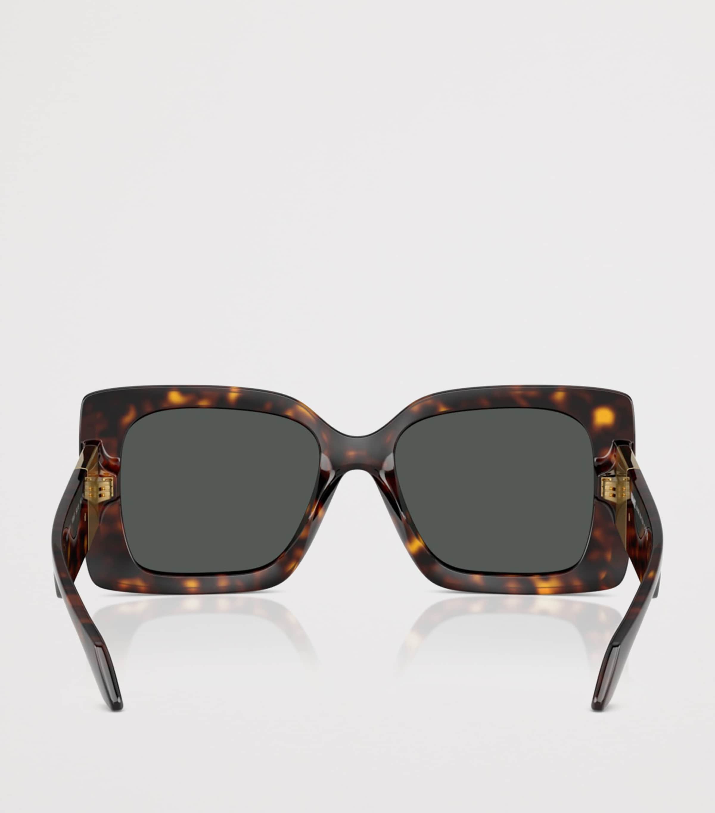 Versace Tortoise Square Irregular Sunglasses Brown Image 4