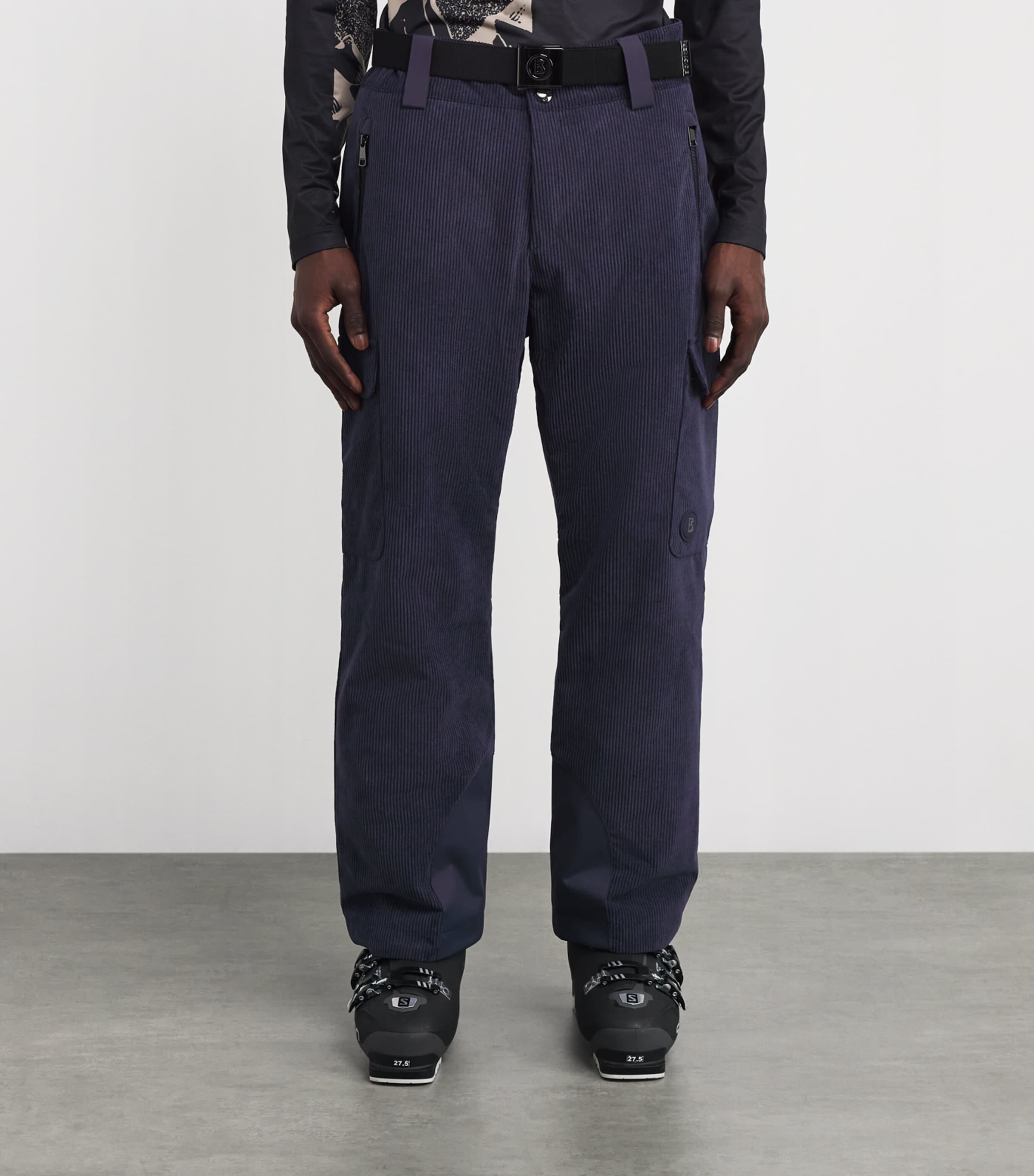 Corduroy Loose Corbin Ski Trousers 464-NAVY Image 4