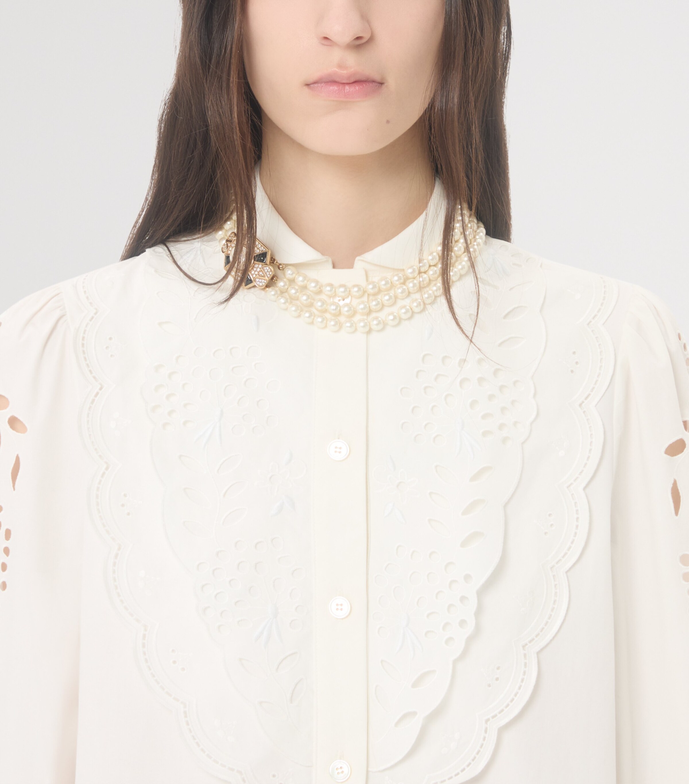 Valentino Womens Cotton Eyelet Lace Mini Dress Image 7