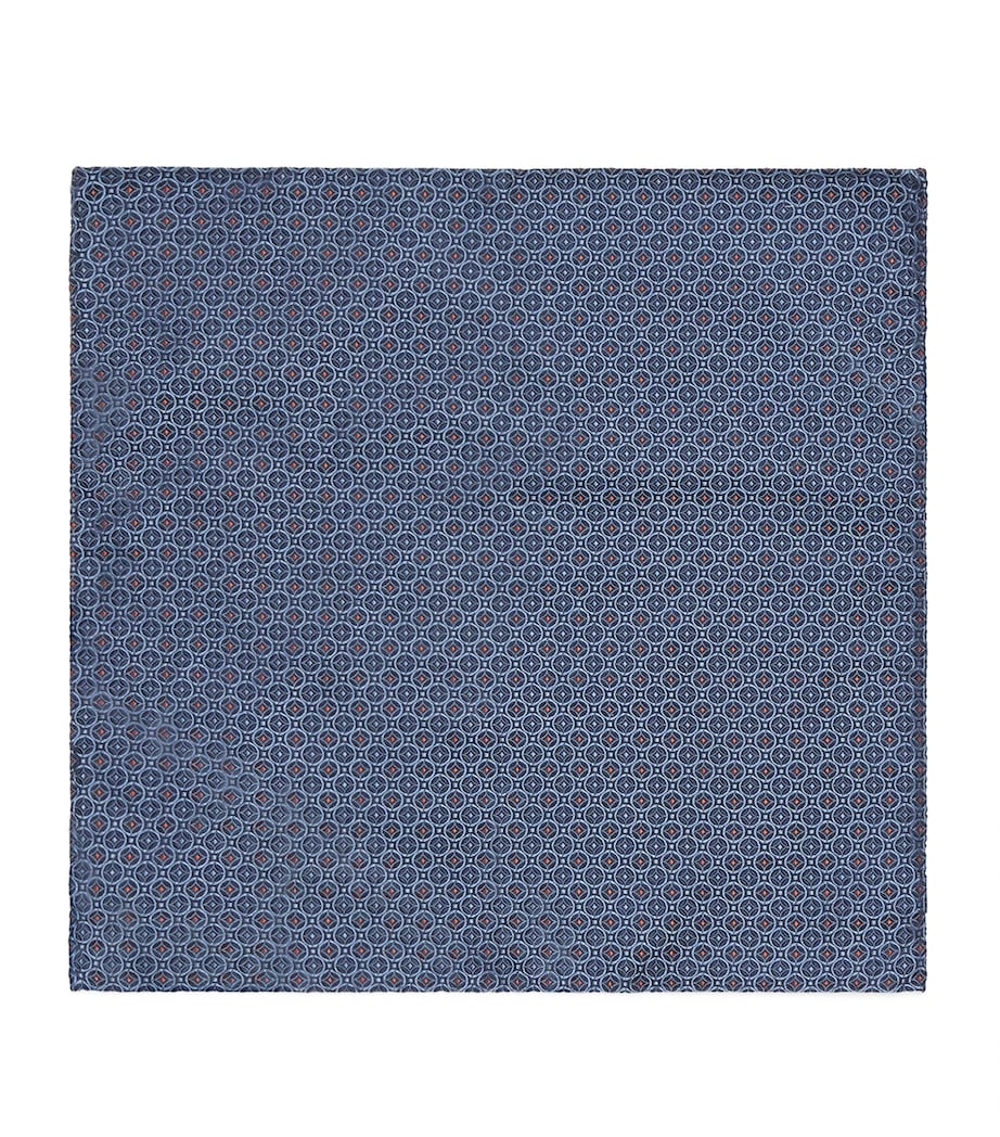 Silk Geometric Jacquard Handkerchief 06 LIGHT BLUE Image 1