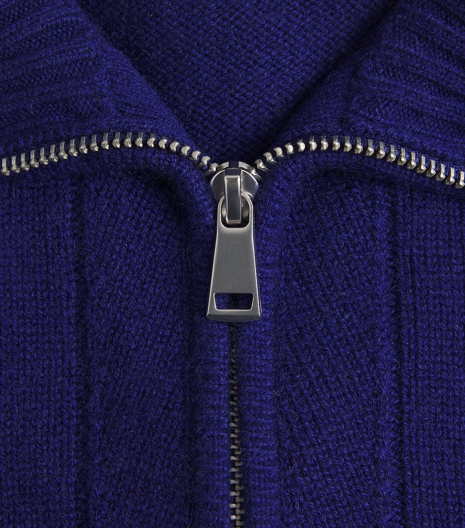 Cashmere Half-Zip T-Shirt JEWEL BLUE Image 5