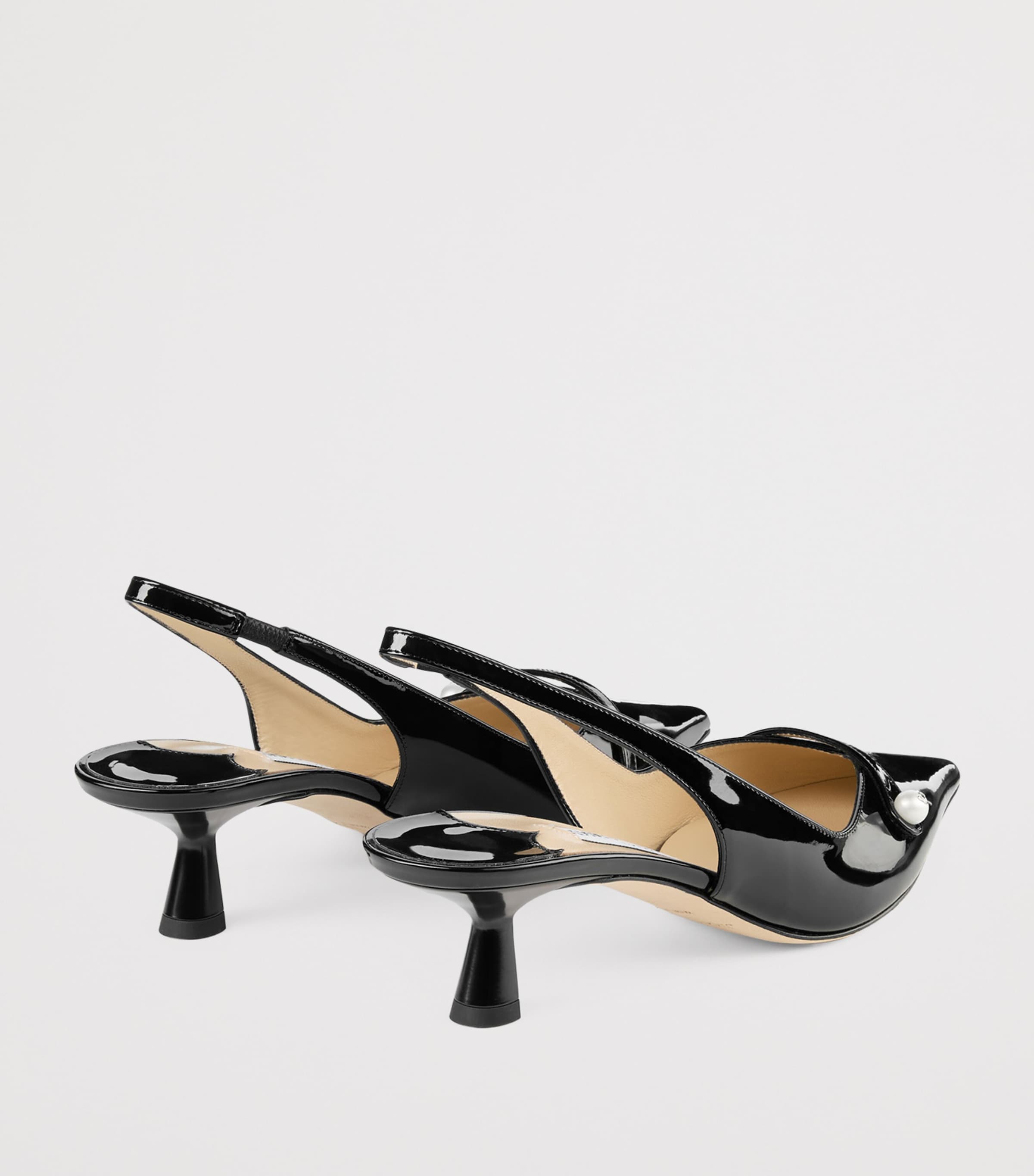 Amita 45 Leather Slingback Pumps BLACK Image 4