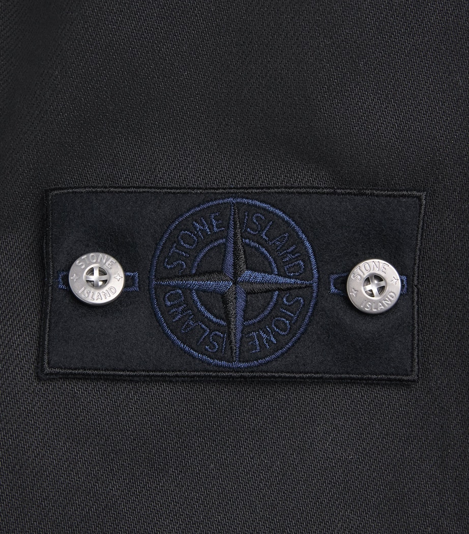 Stone Island Mens Denim Zip-Up Overshirt Image 6